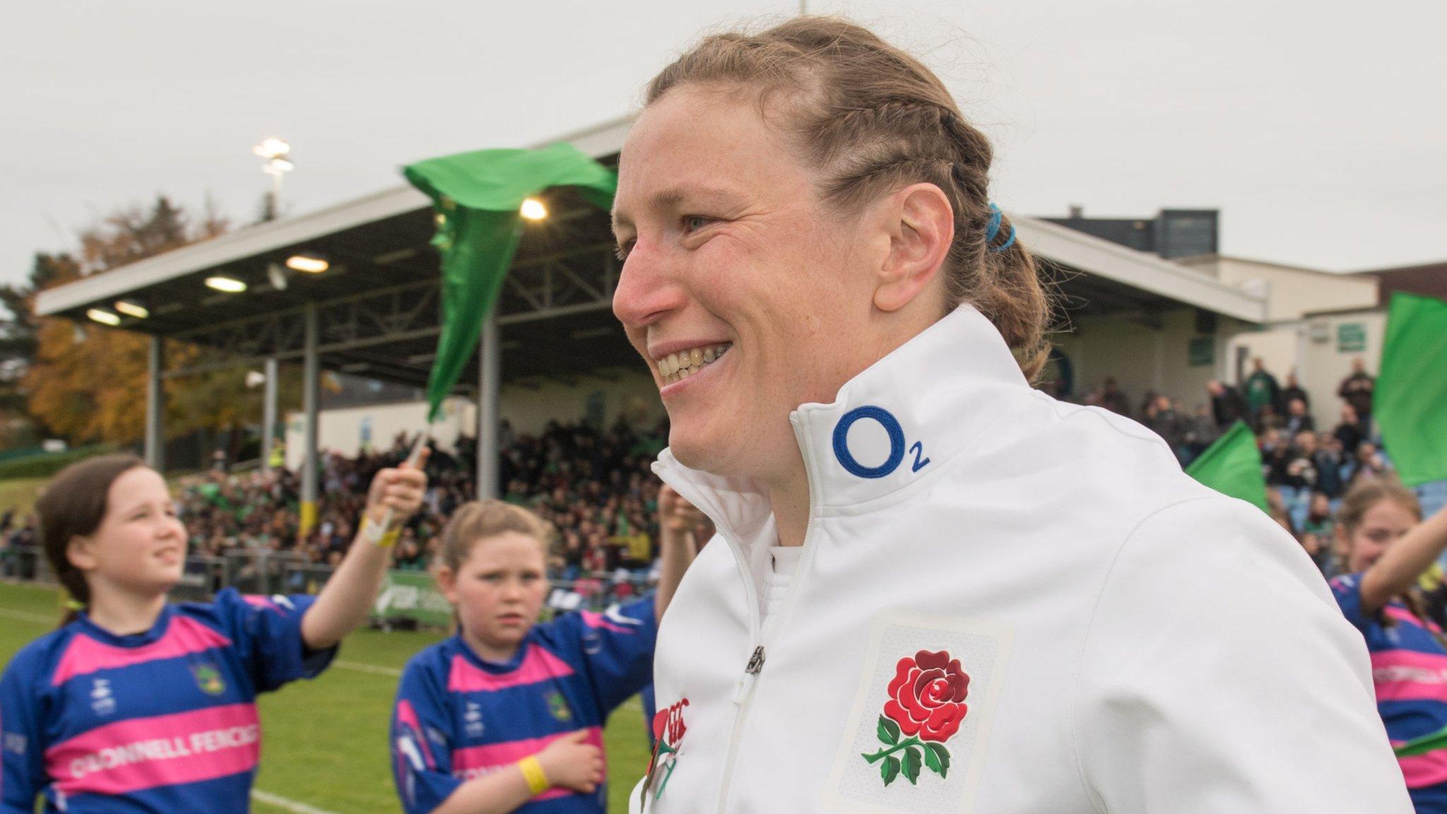 Rochelle Clark smiles before facing Ireland