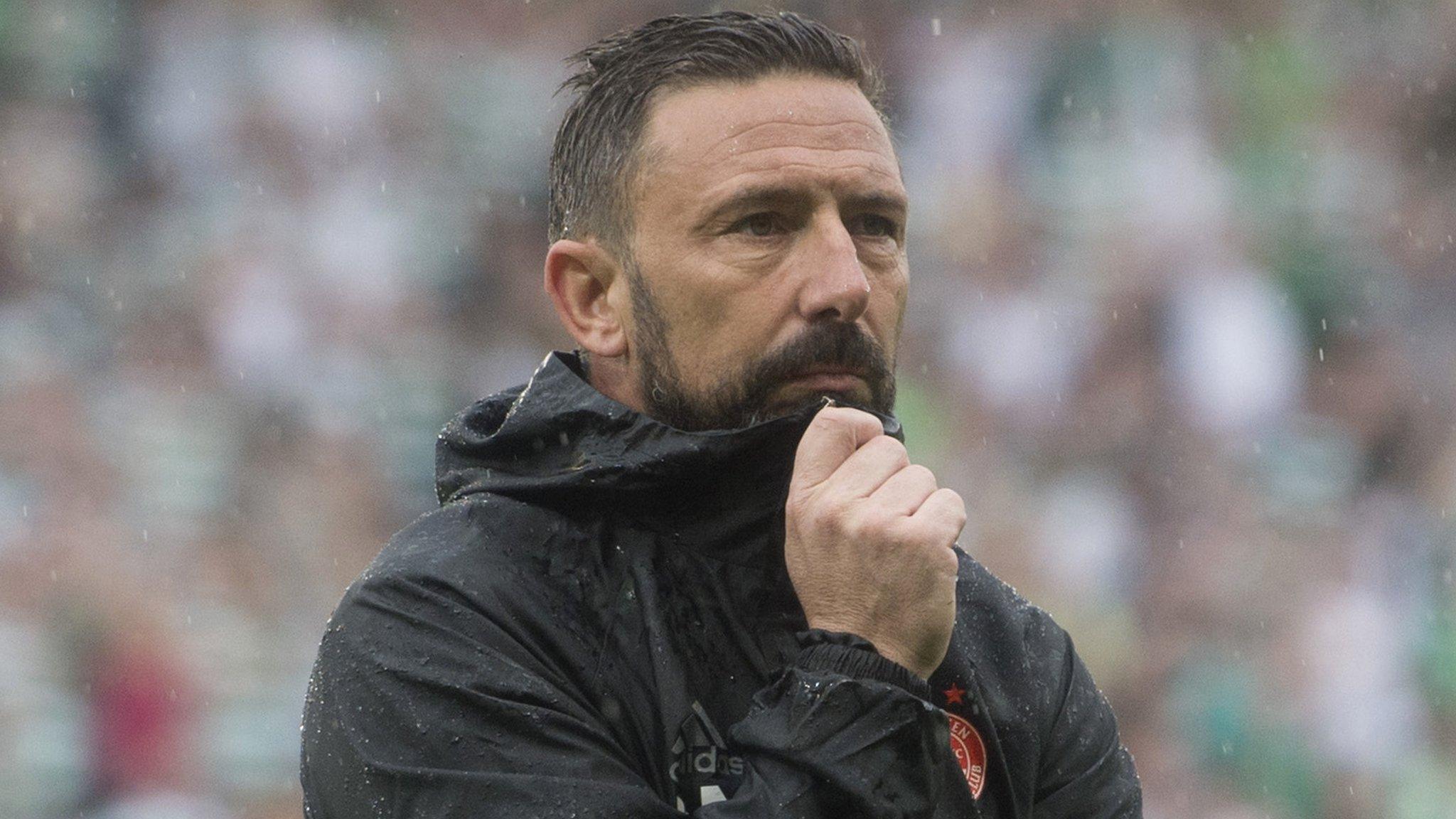 Aberdeen manager Derek McInnes is left disappointed against Celtic