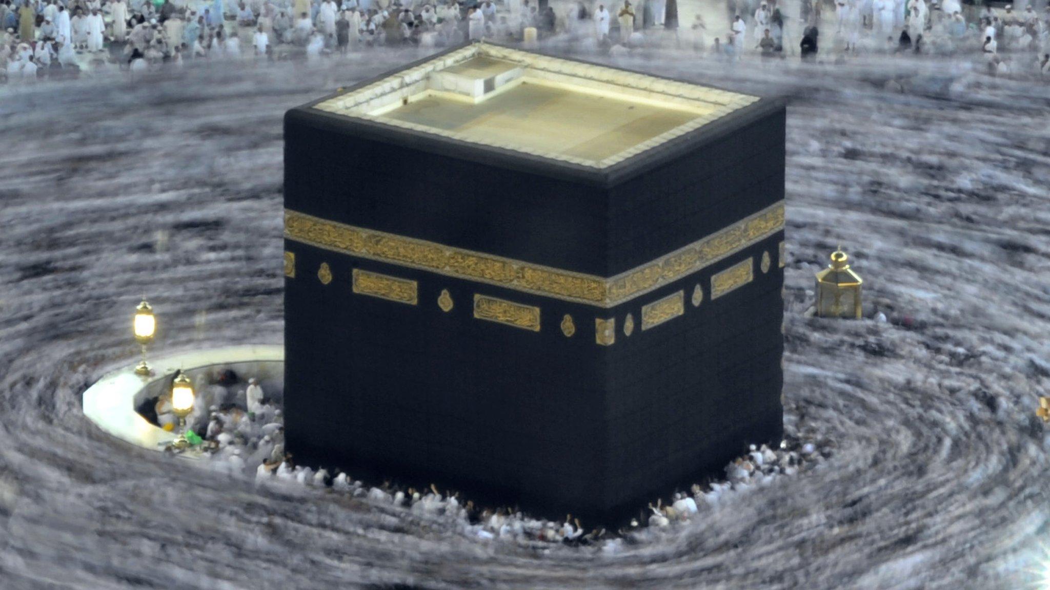 Muslim pilgrims circumambulate the Kaaba, 30 September 2014