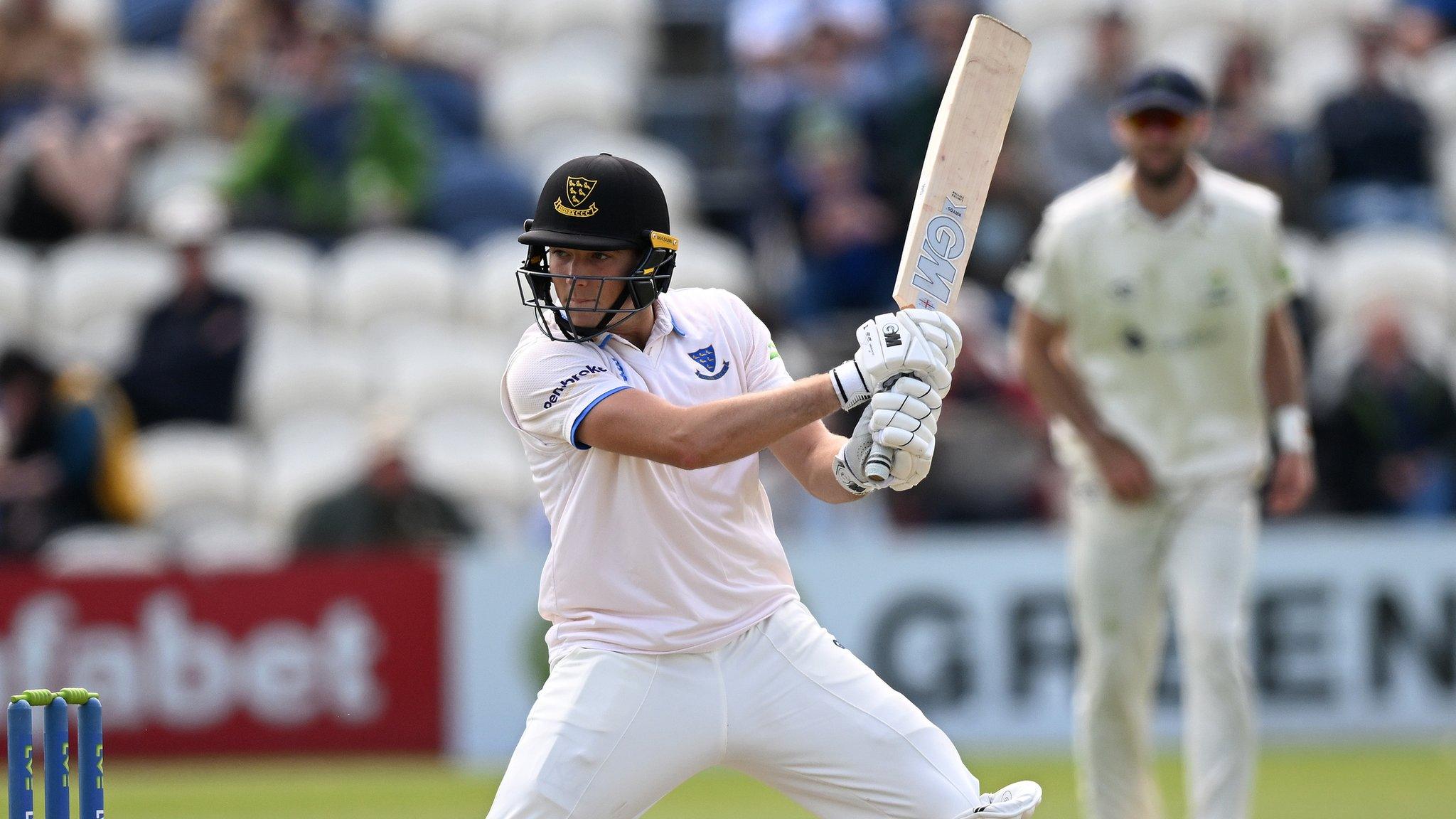 James Coles in action for Sussex againsgt Glamorgan