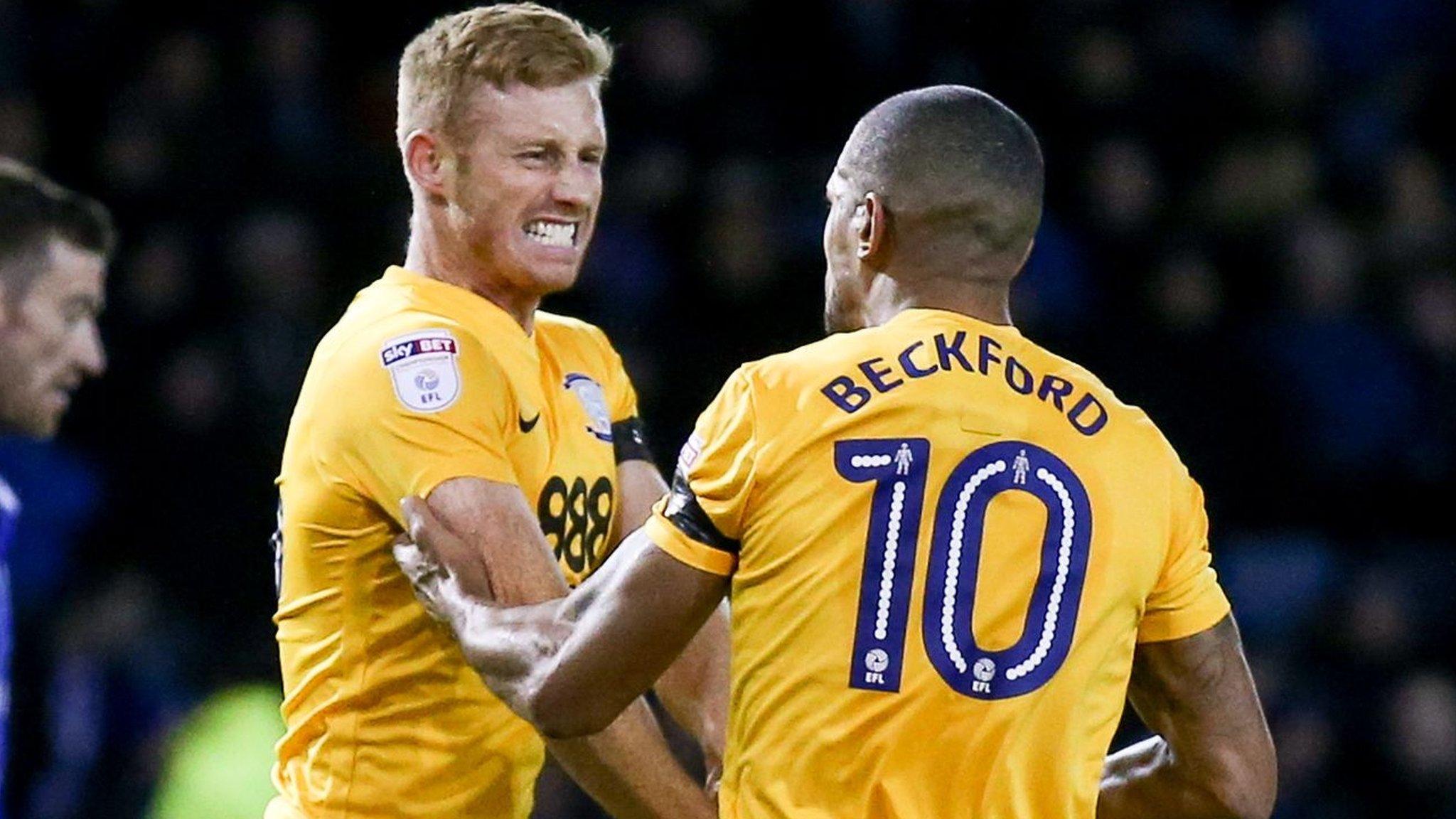 Eoin Doyle and Jermaine Beckford come to blows