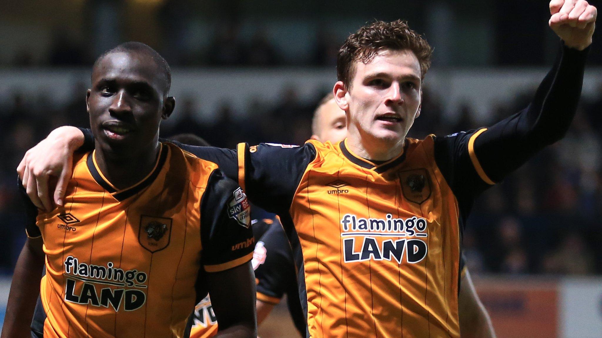 Hull celebrate Diame's goal