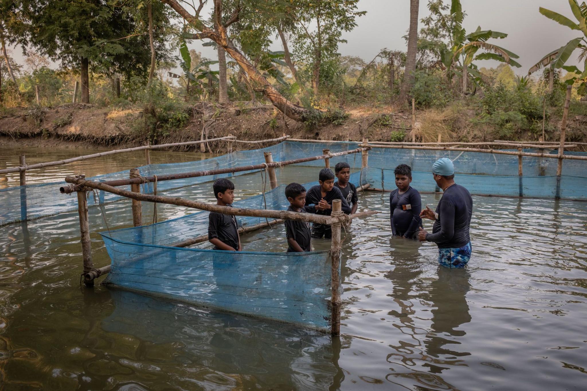 Swimming classes in Sundarban