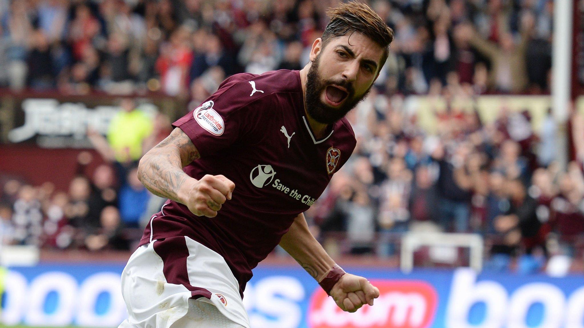 Hearts striker Juanma Delgado