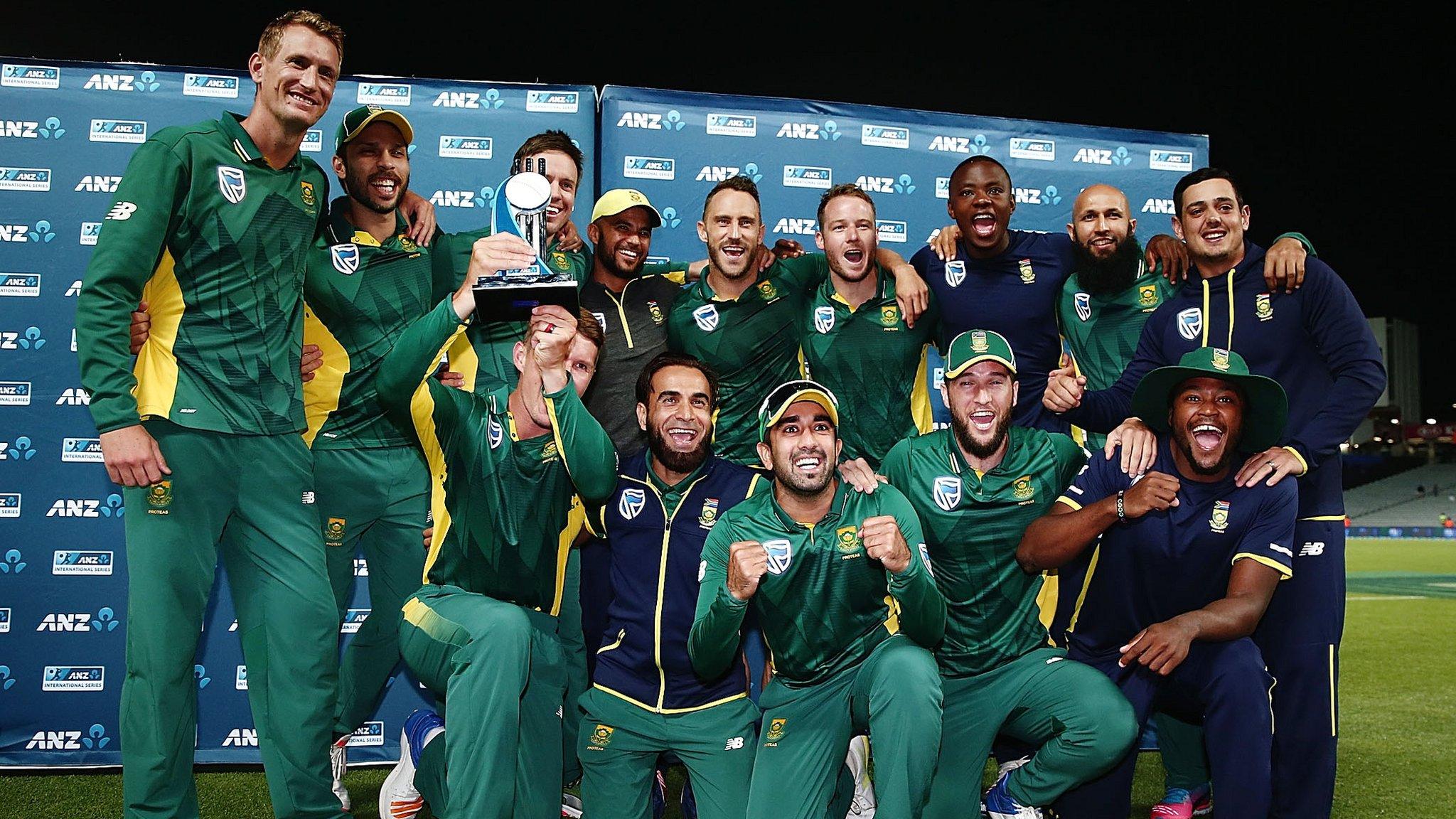 South Africa with the one-day series trophy