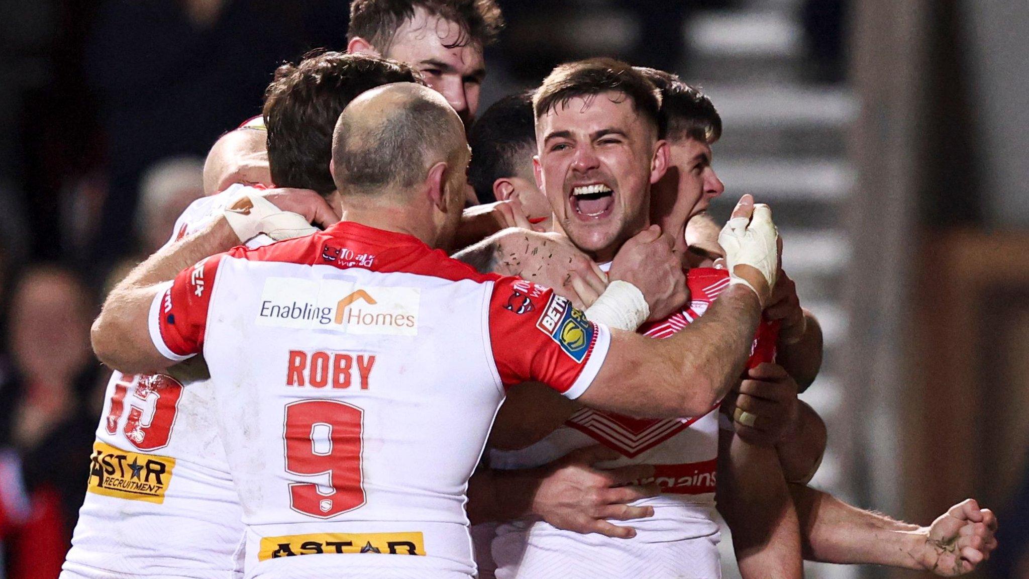 St Helens celebrate