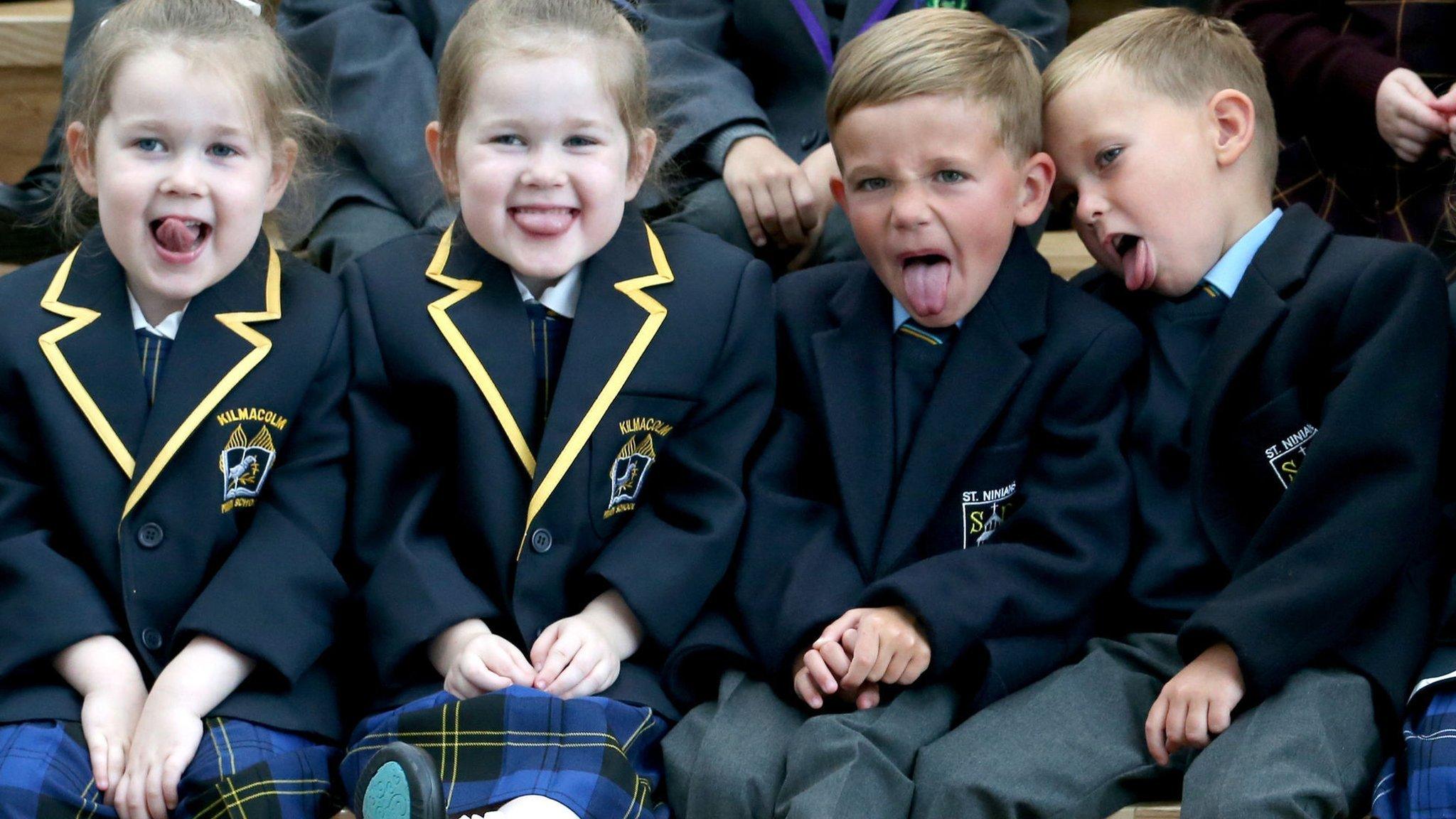 Twins starting school in Inverclyde