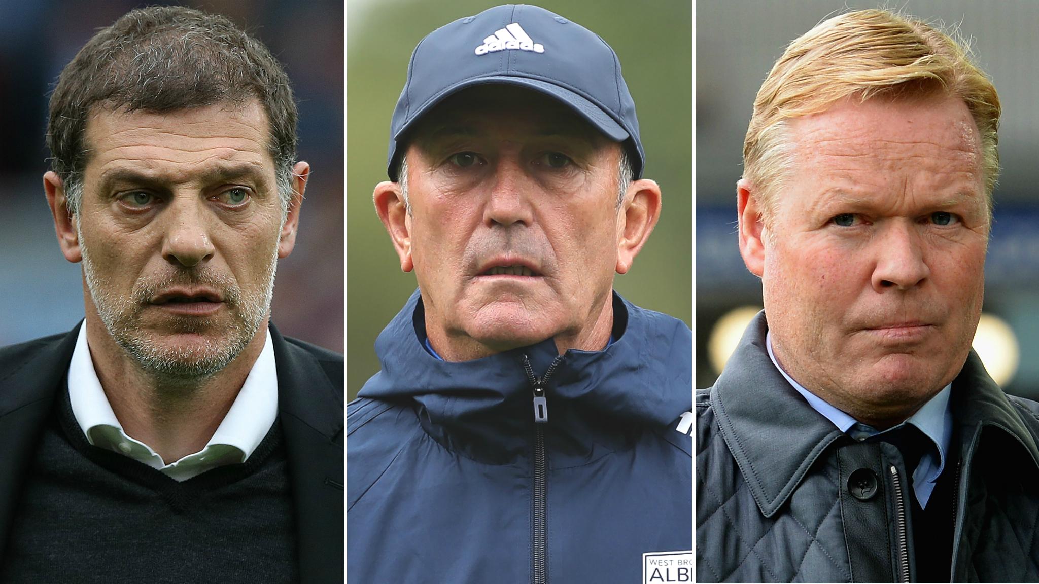 Slaven Bilic, Tony Pulis and Ronald Koeman