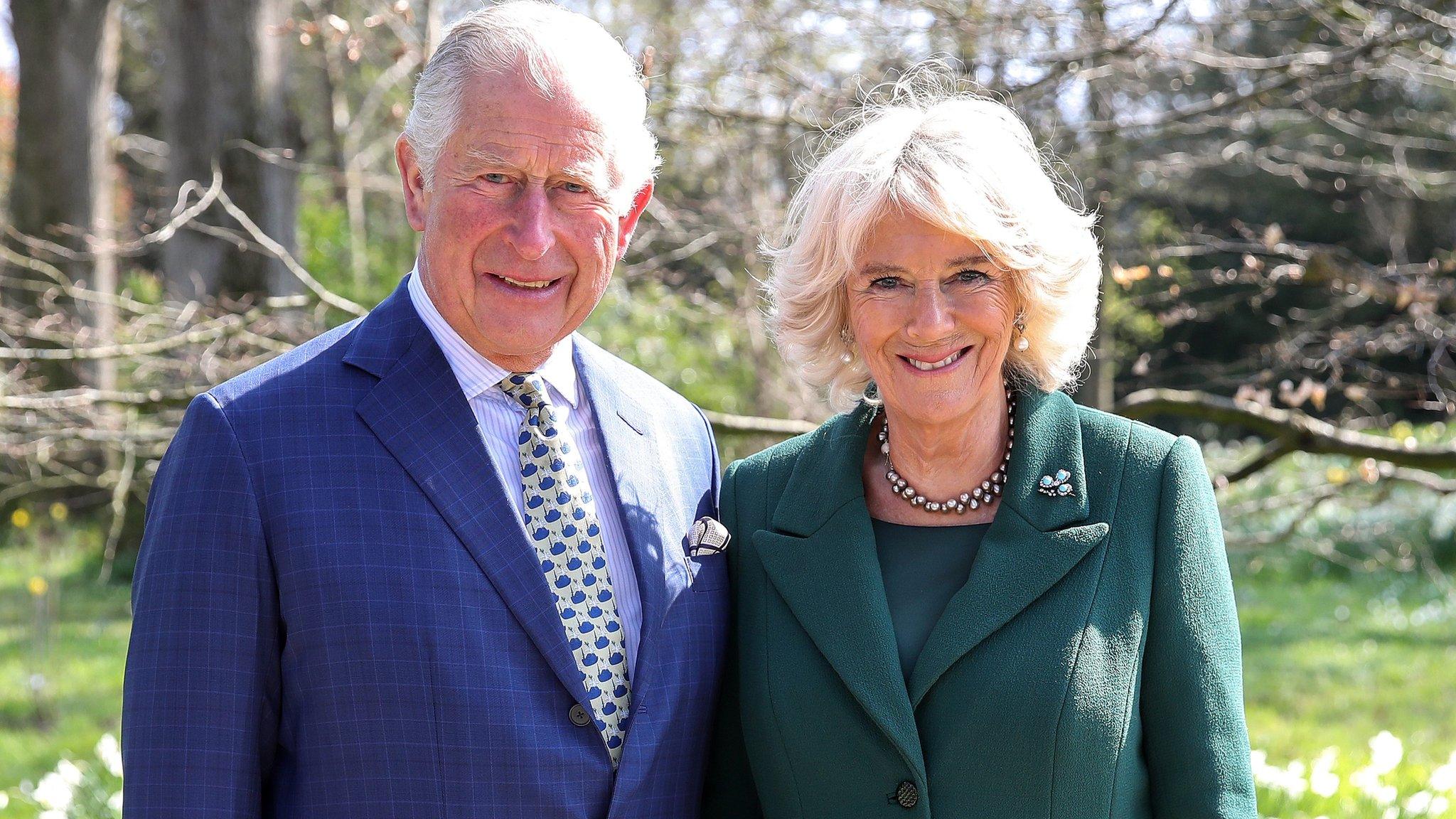 Prince Charles and Duchess of Cornwall attend the reopening of Hillsborough Castle on 9 April 2019 in Northern Ireland