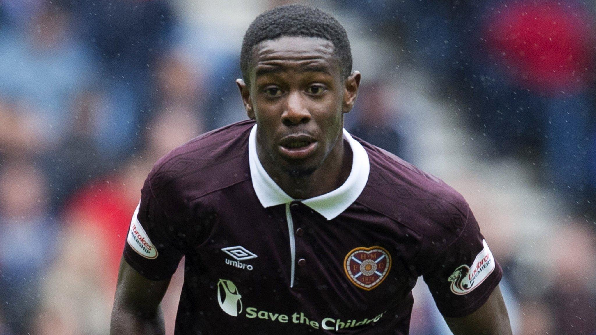 Hearts midfielder Arnaud Djoum