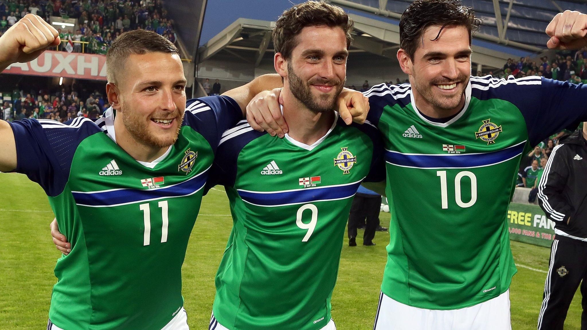 Northern Ireland trio Conor Washington, Will Grigg and Kyle Lafferty