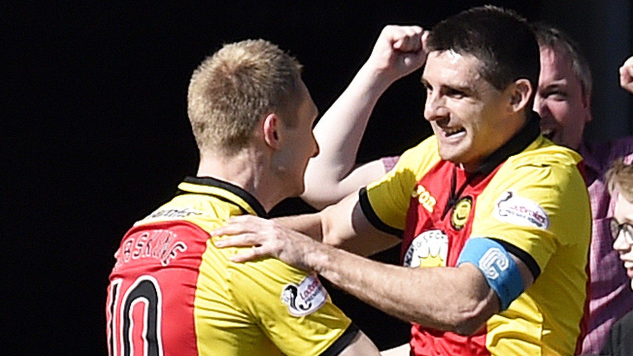 Kris Doolan celebrates his goal against Mottherwell