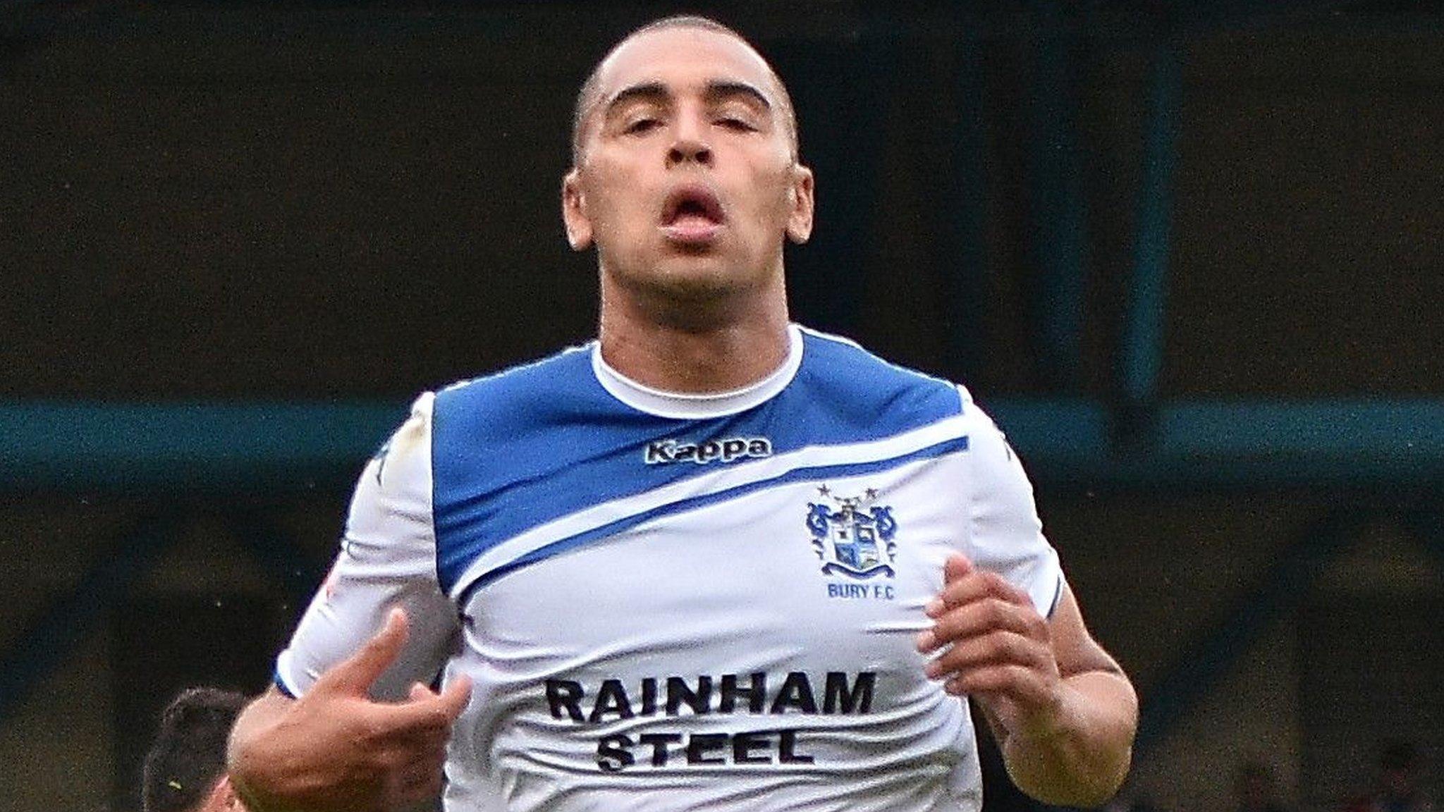 Bury striker James Vaughan