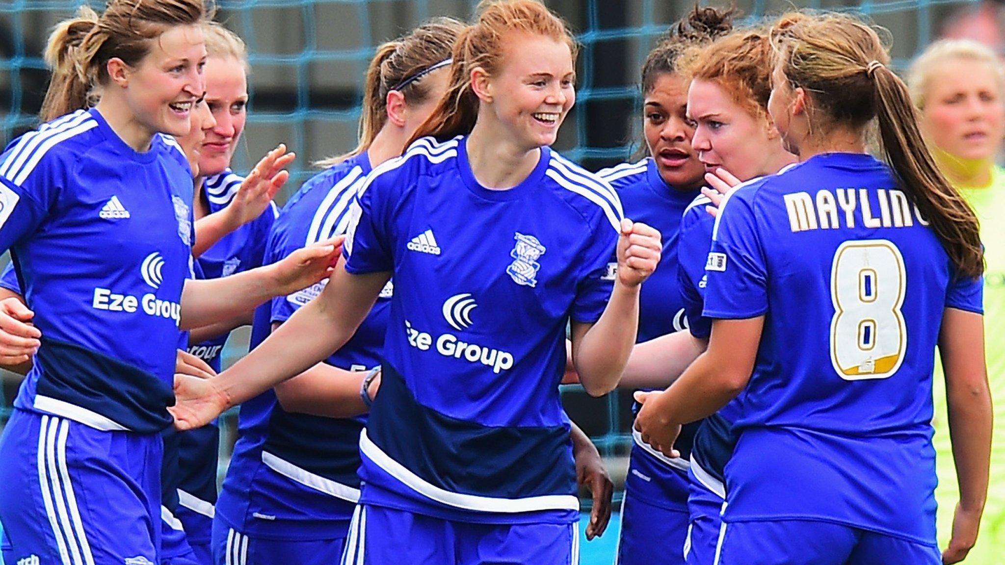 Meaghan Sargeant celebrates Birmingham City's goal