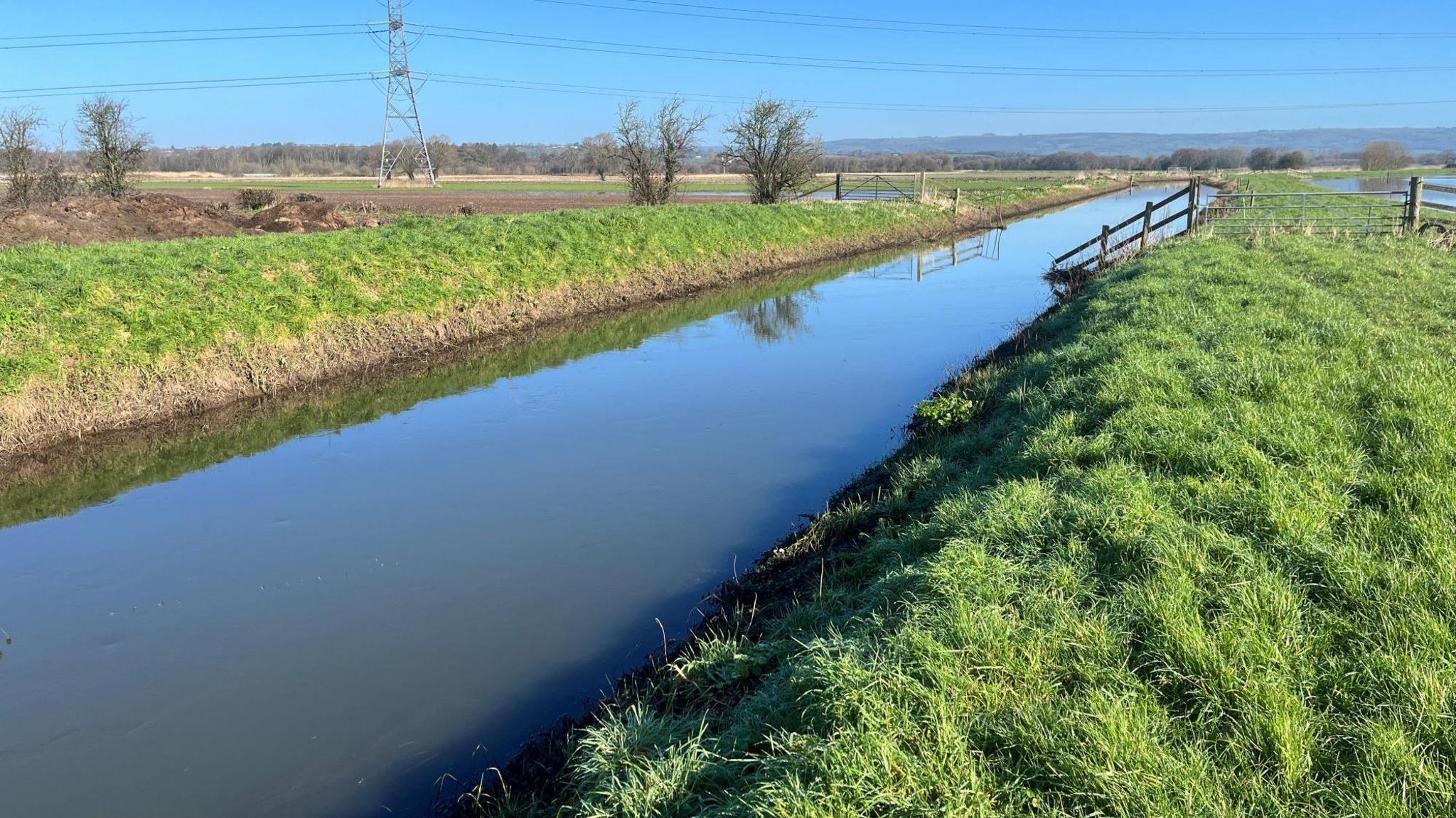 The River Brue sitting at a high level