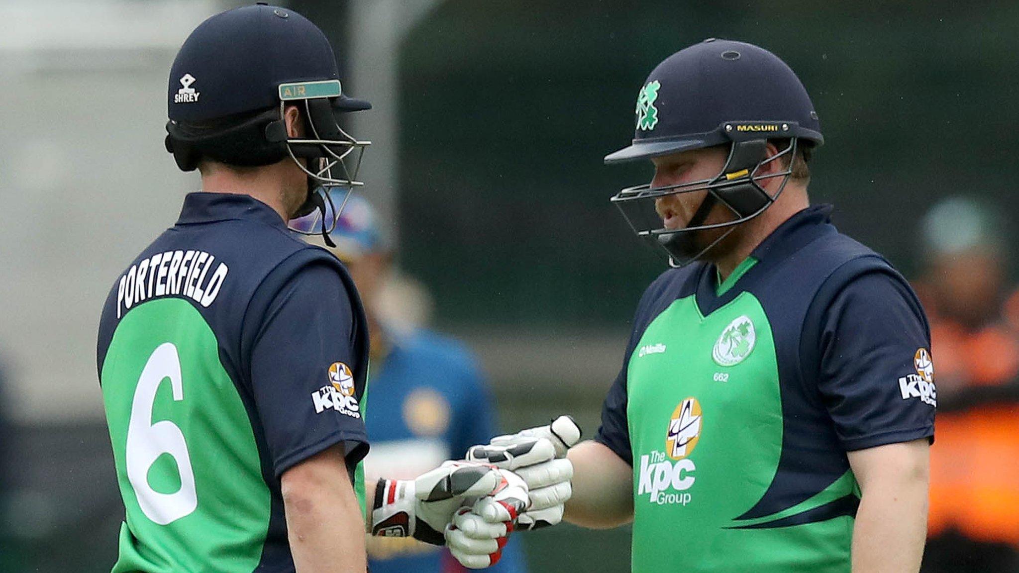 Ireland's William Porterfield and Paul Stirling