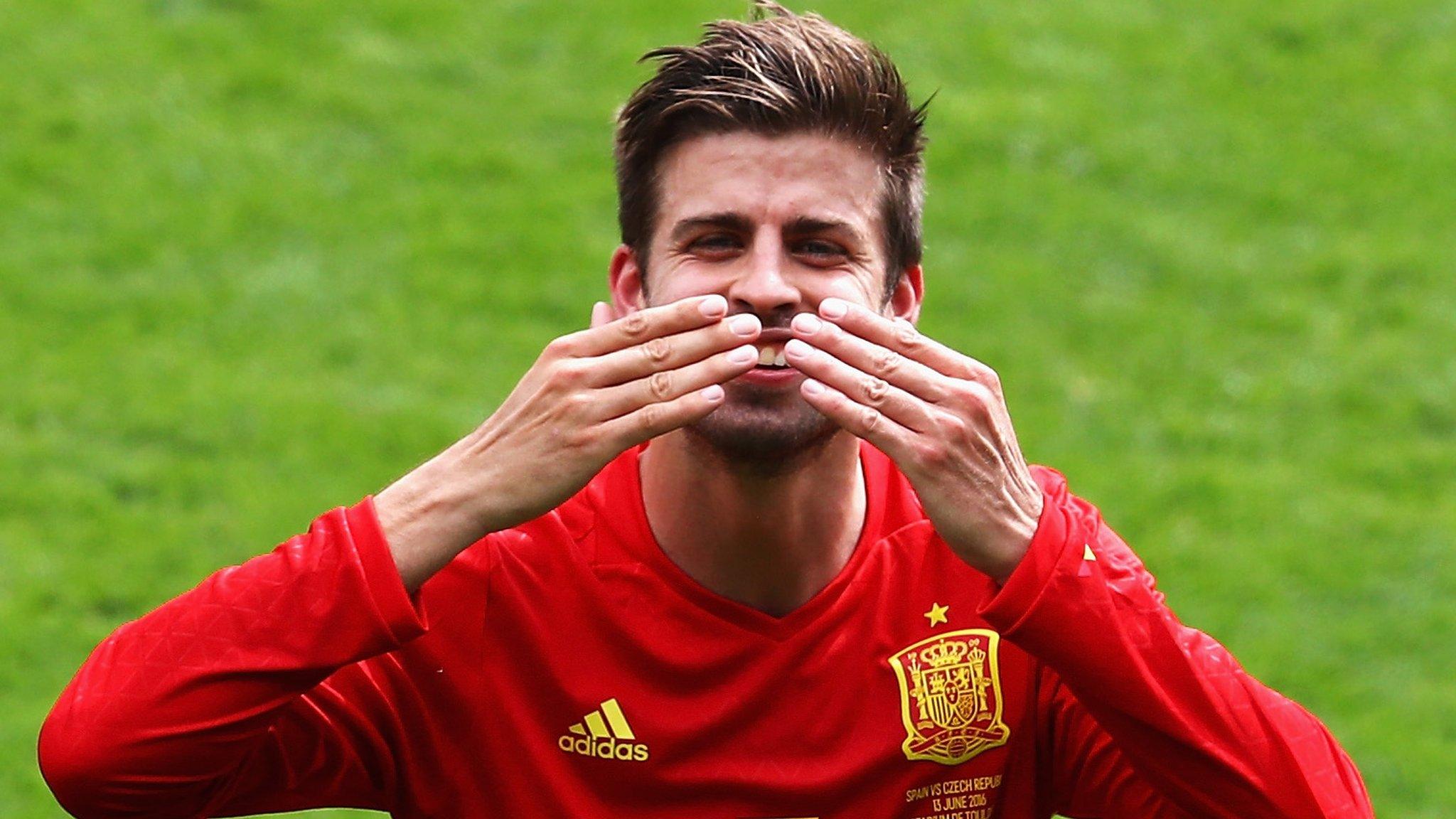 Spain goalscorer Gerard Pique