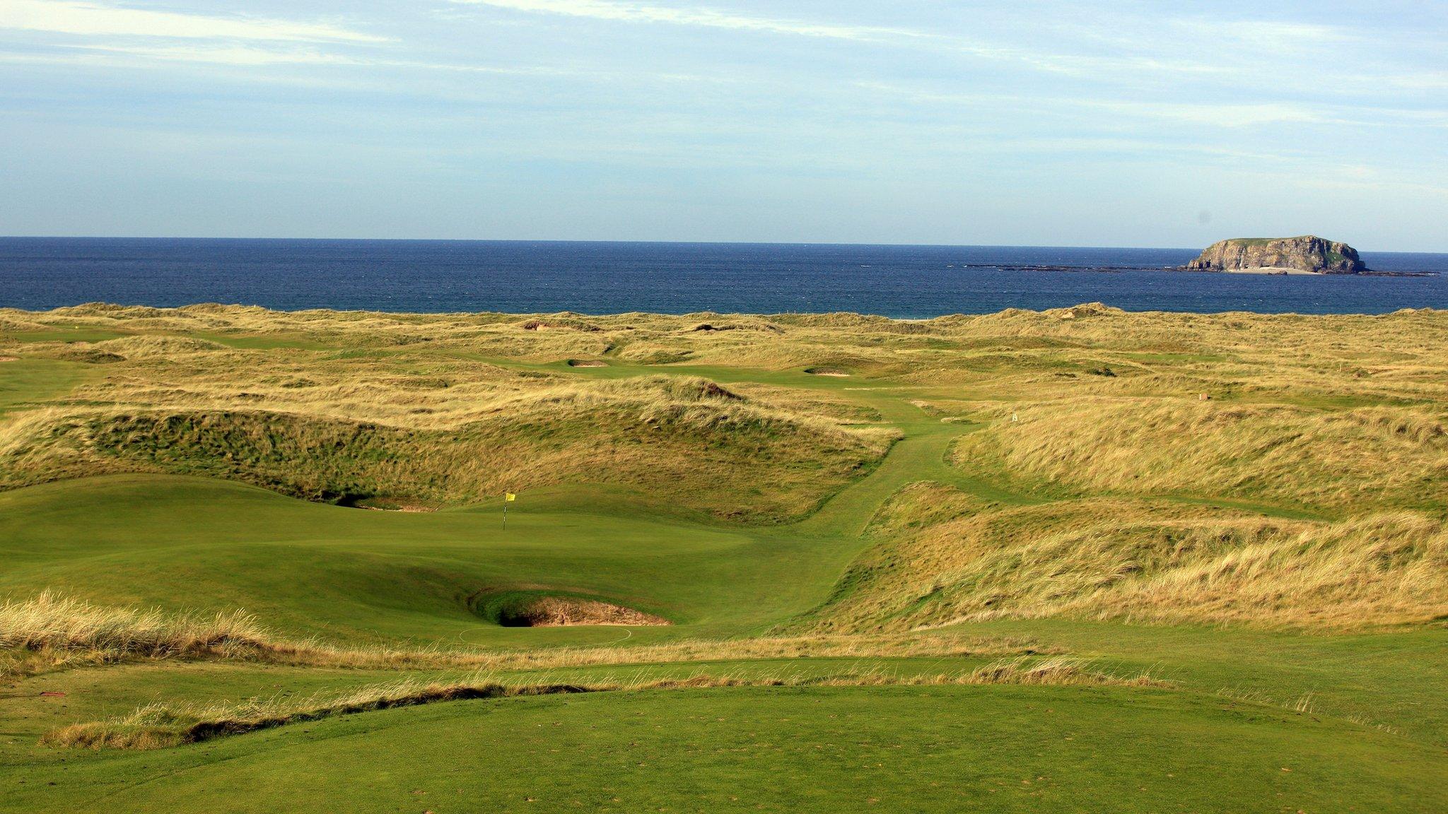 The view of the par-three 14th hole at Ballyliffin's Glashedy course