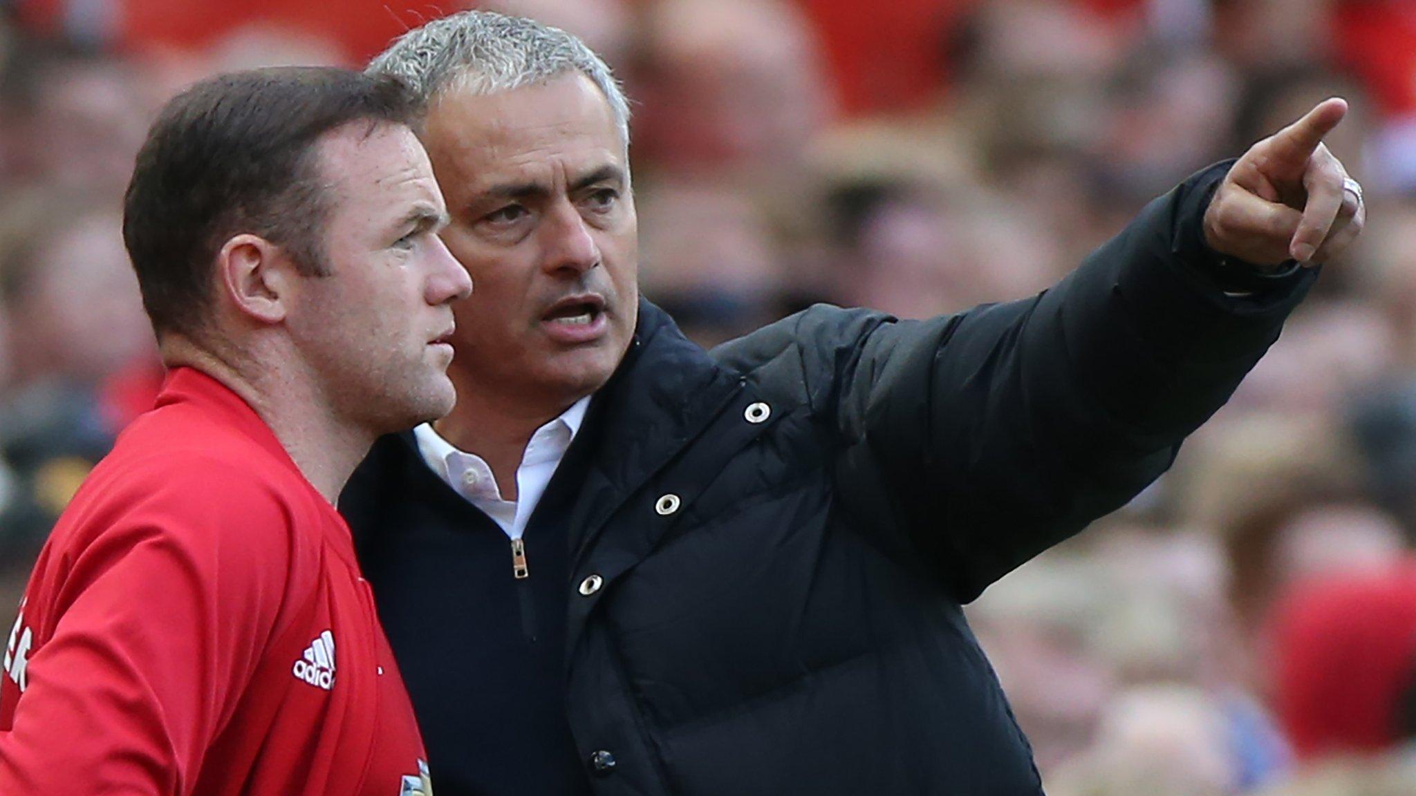 Wayne Rooney and Jose Mourinho