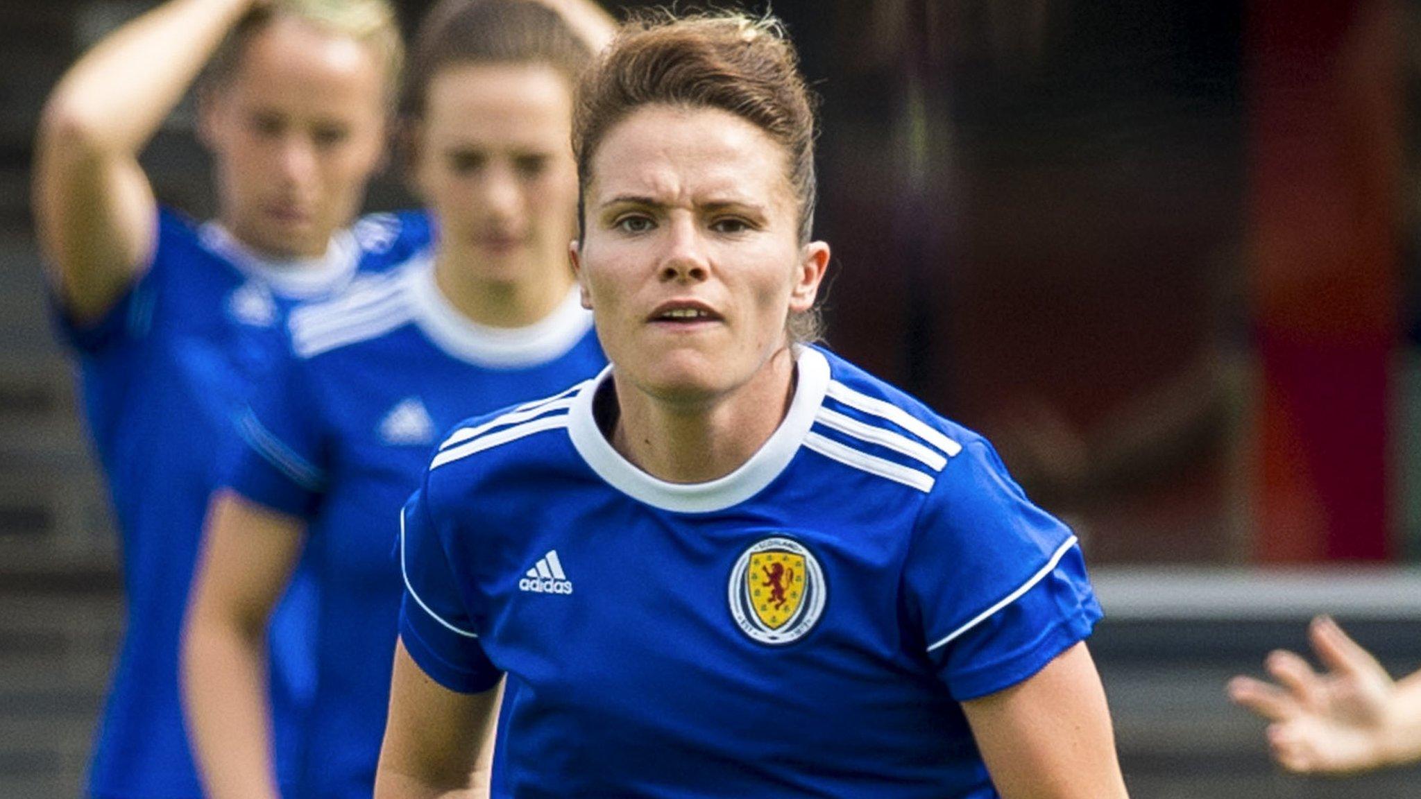 Jo Love trains with Scotland