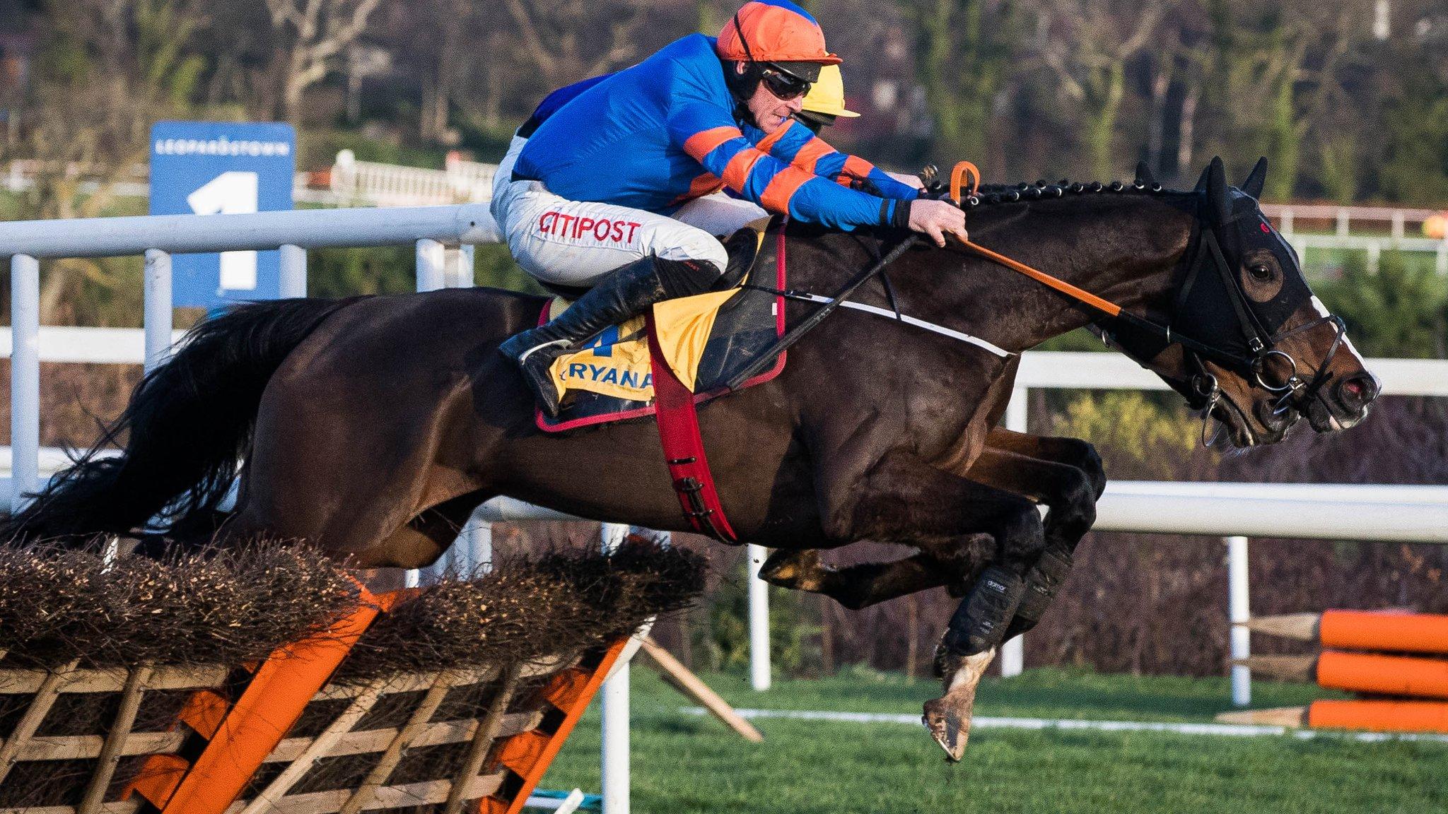 Mick Jazz with jockey Davy Russell