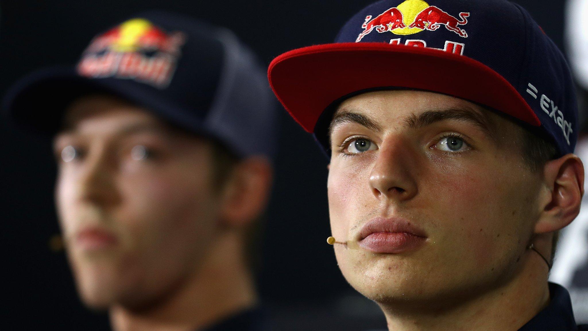 Daniil Kvyat and Max Verstappen