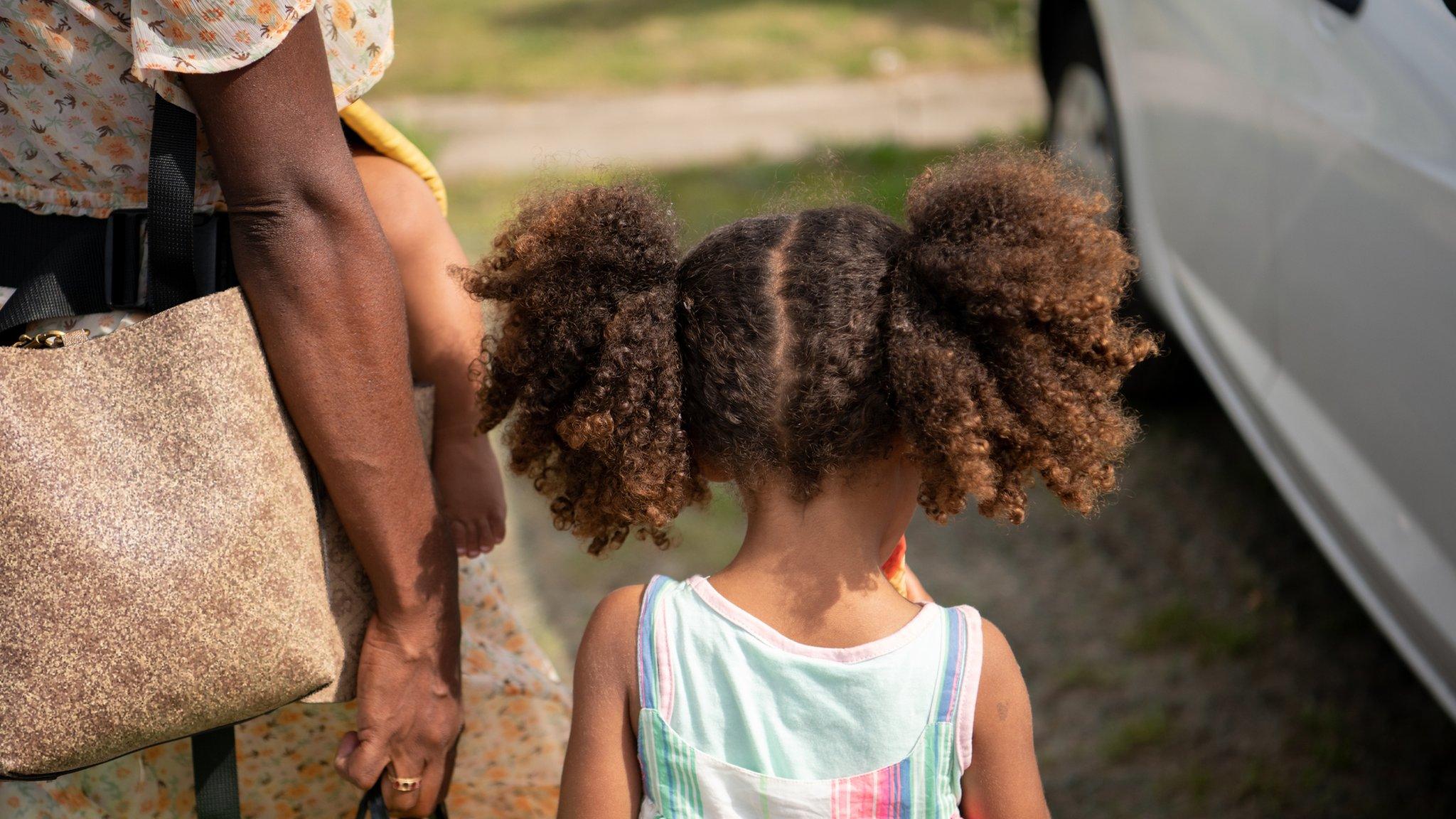 Stock image of family on a day out