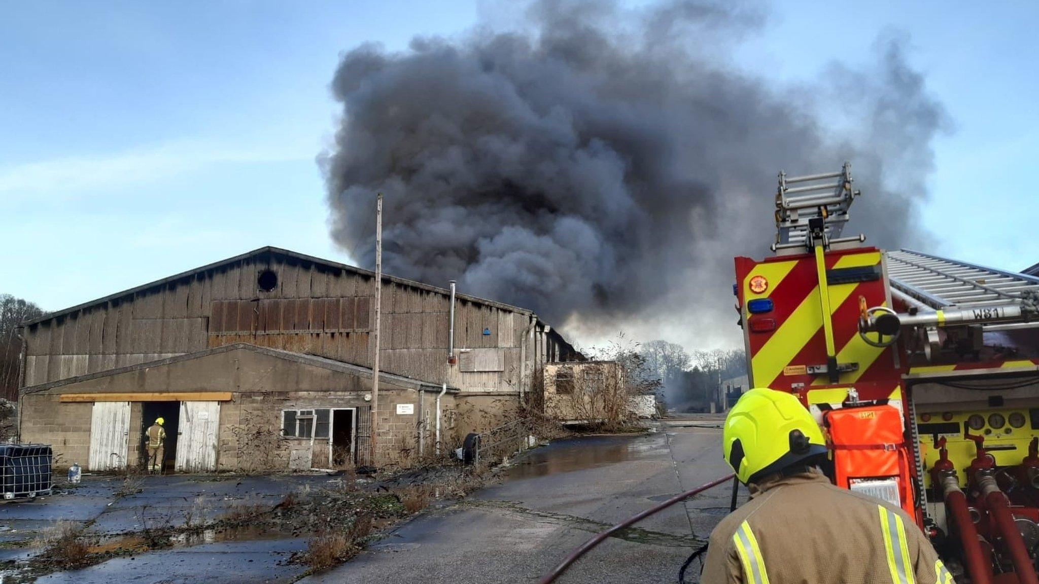 Industrial unit on fire in Braintree