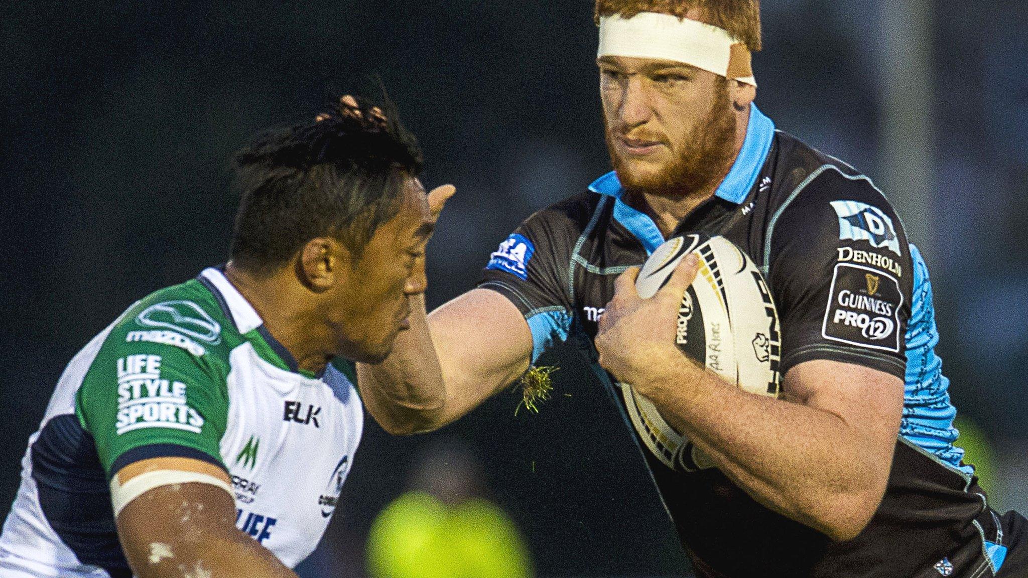 Glasgow flanker Rob Harley takes on the Connacht defence when the two sides met earlier this season