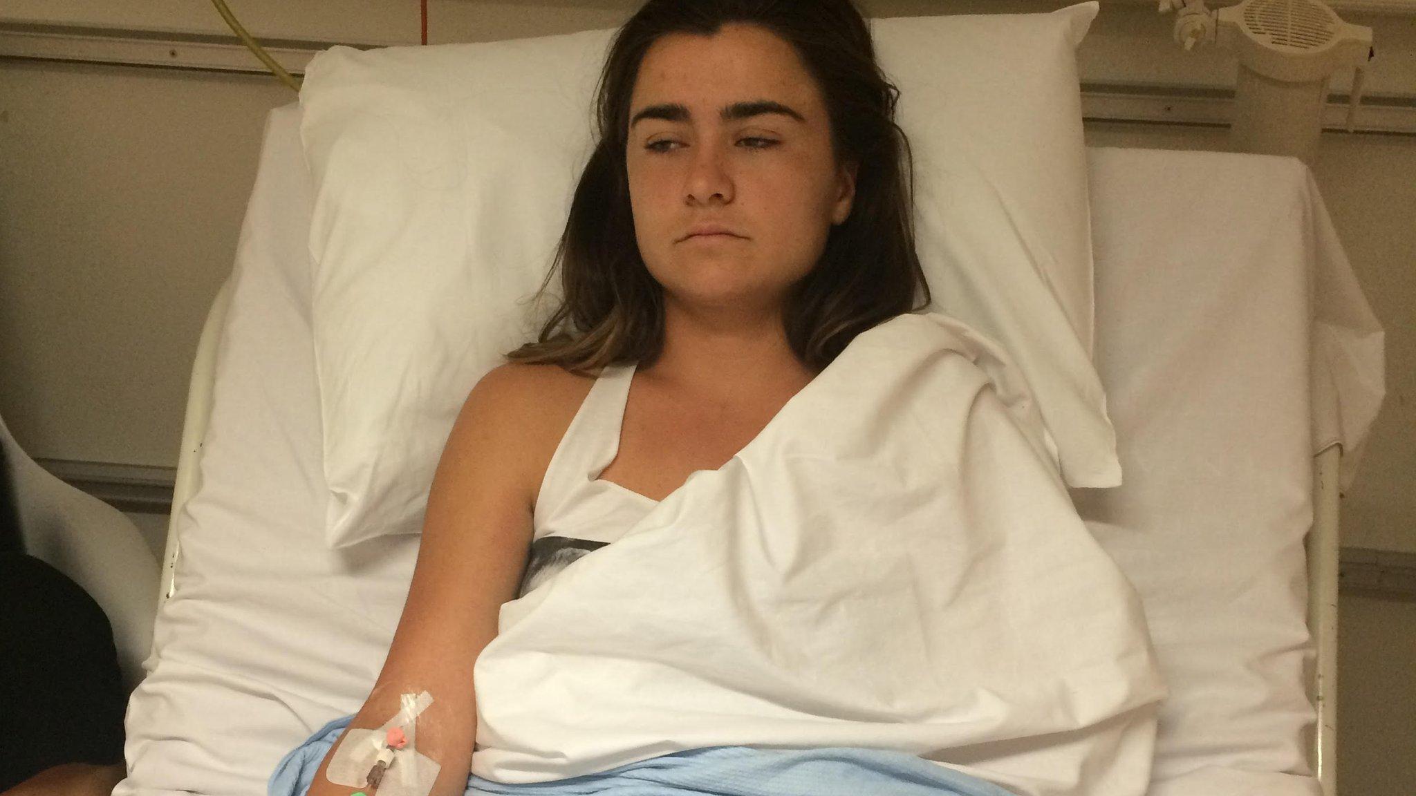 Gabriella Taylor in hospital