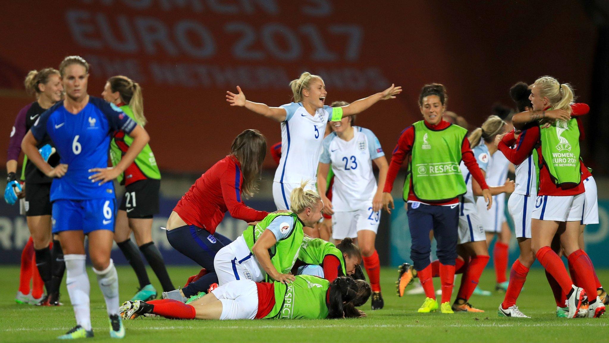 England celebrate at full time