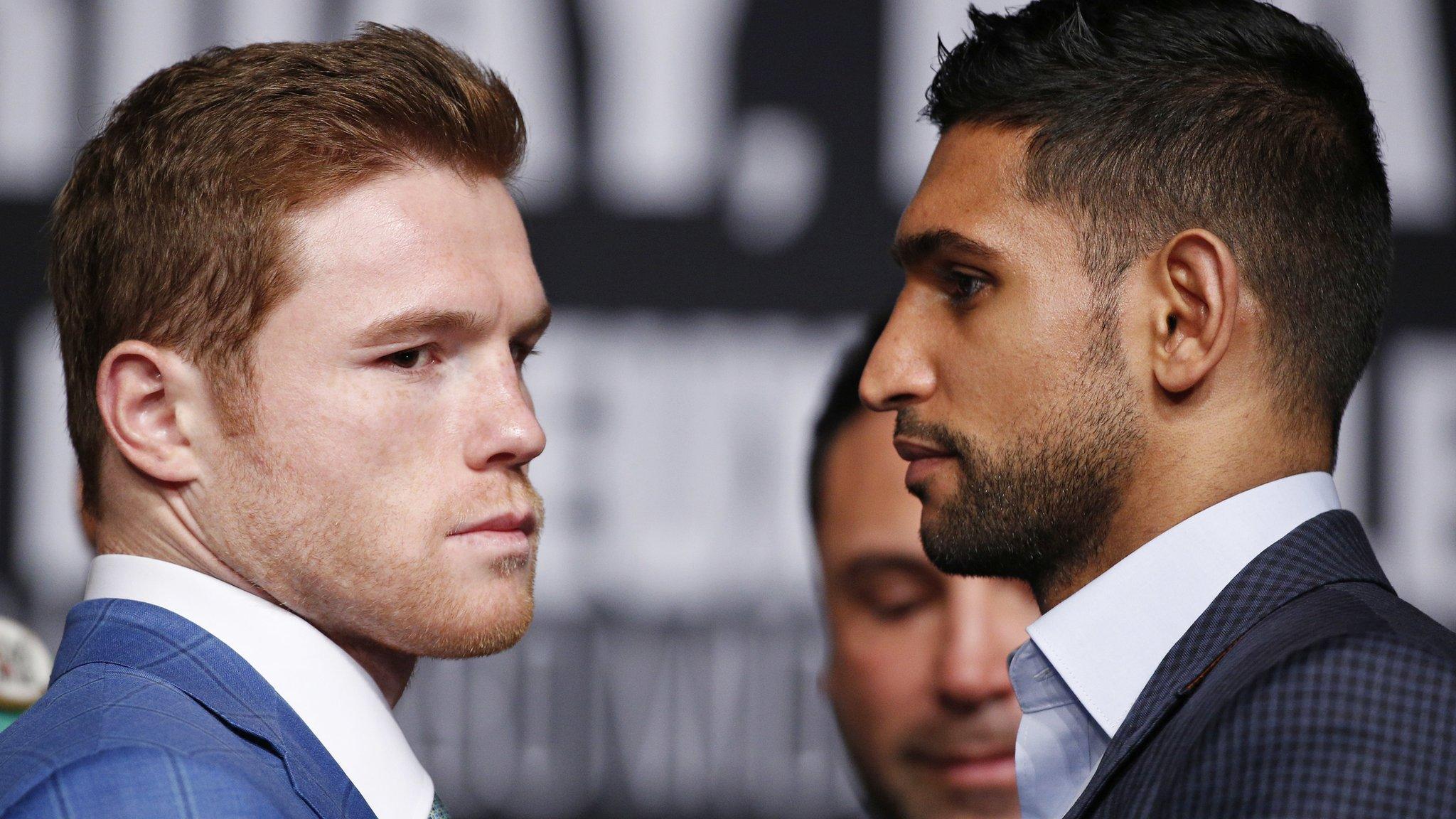 Saul Alvarez and Amir Khan