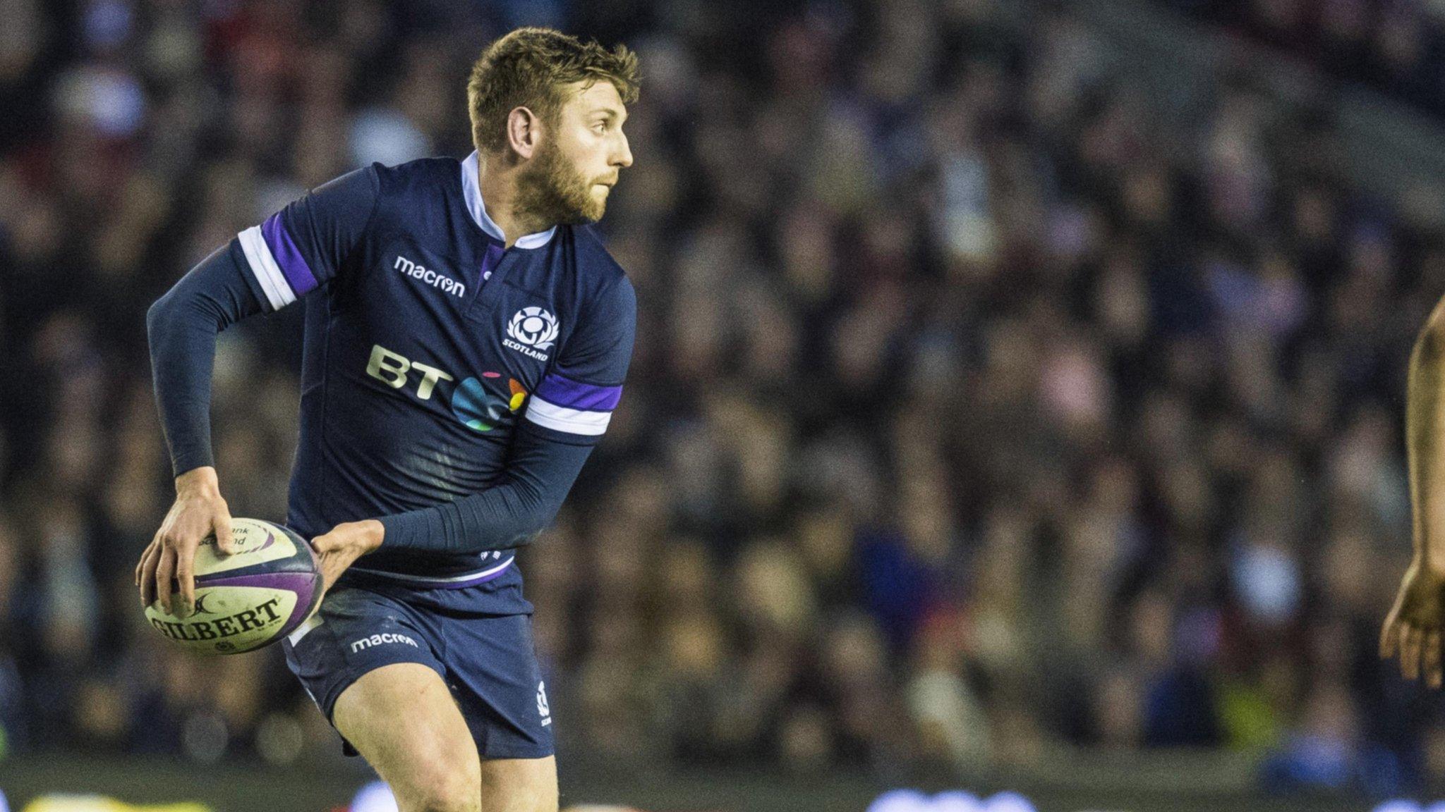 Finn Russell in action for Scotland.