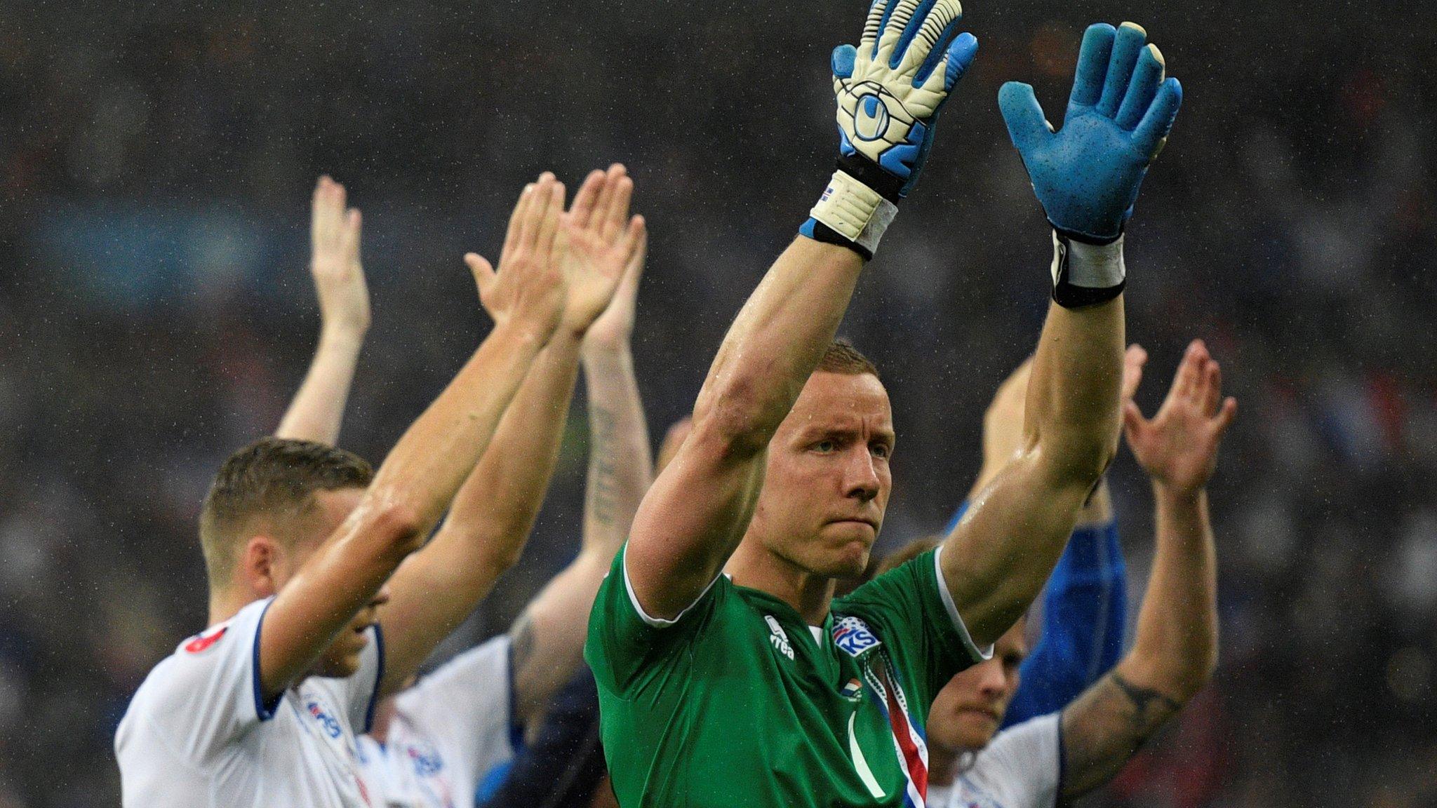 Iceland and France unite in saluting fans