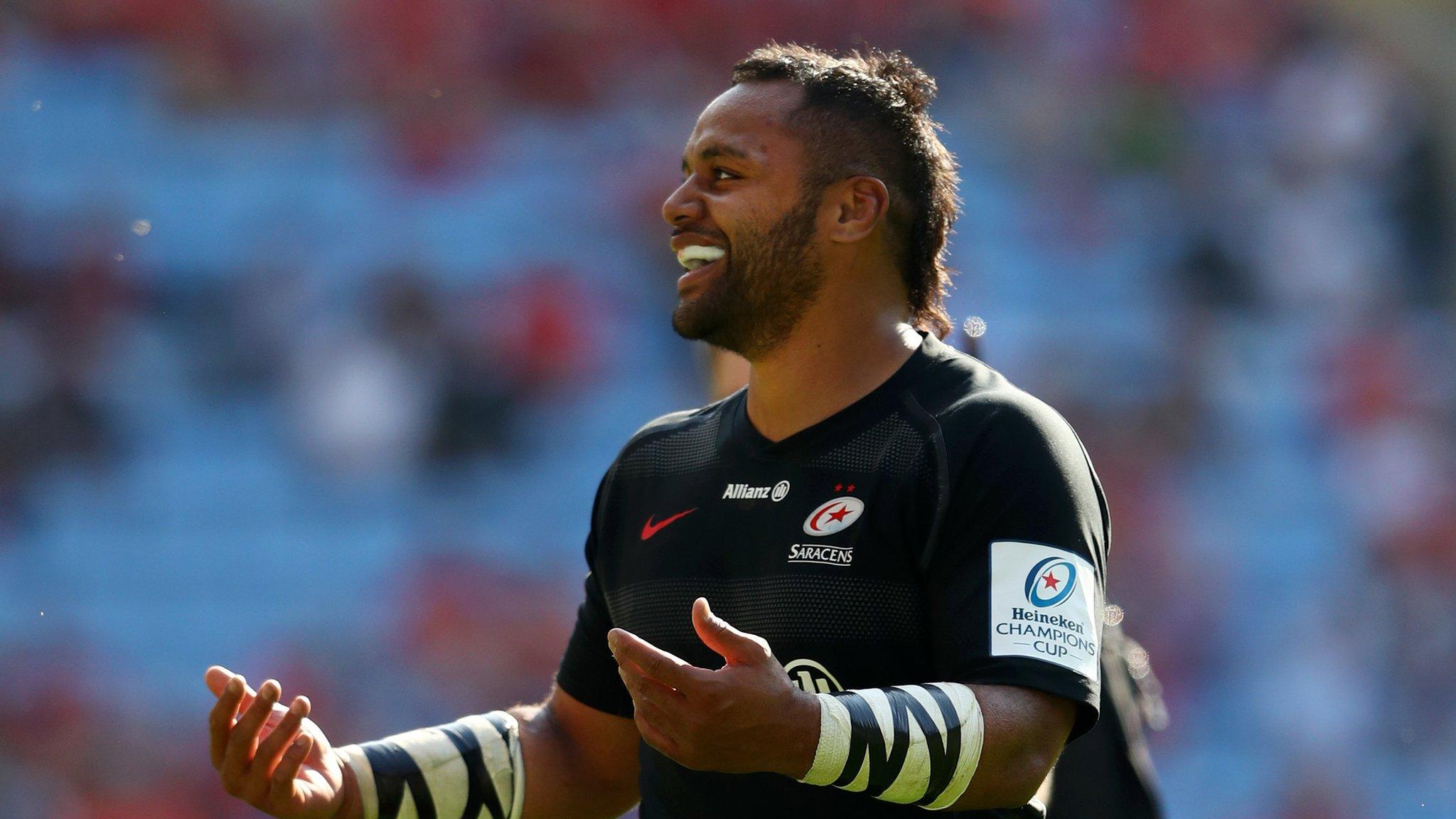 Billy Vunipola smiles at the crowd