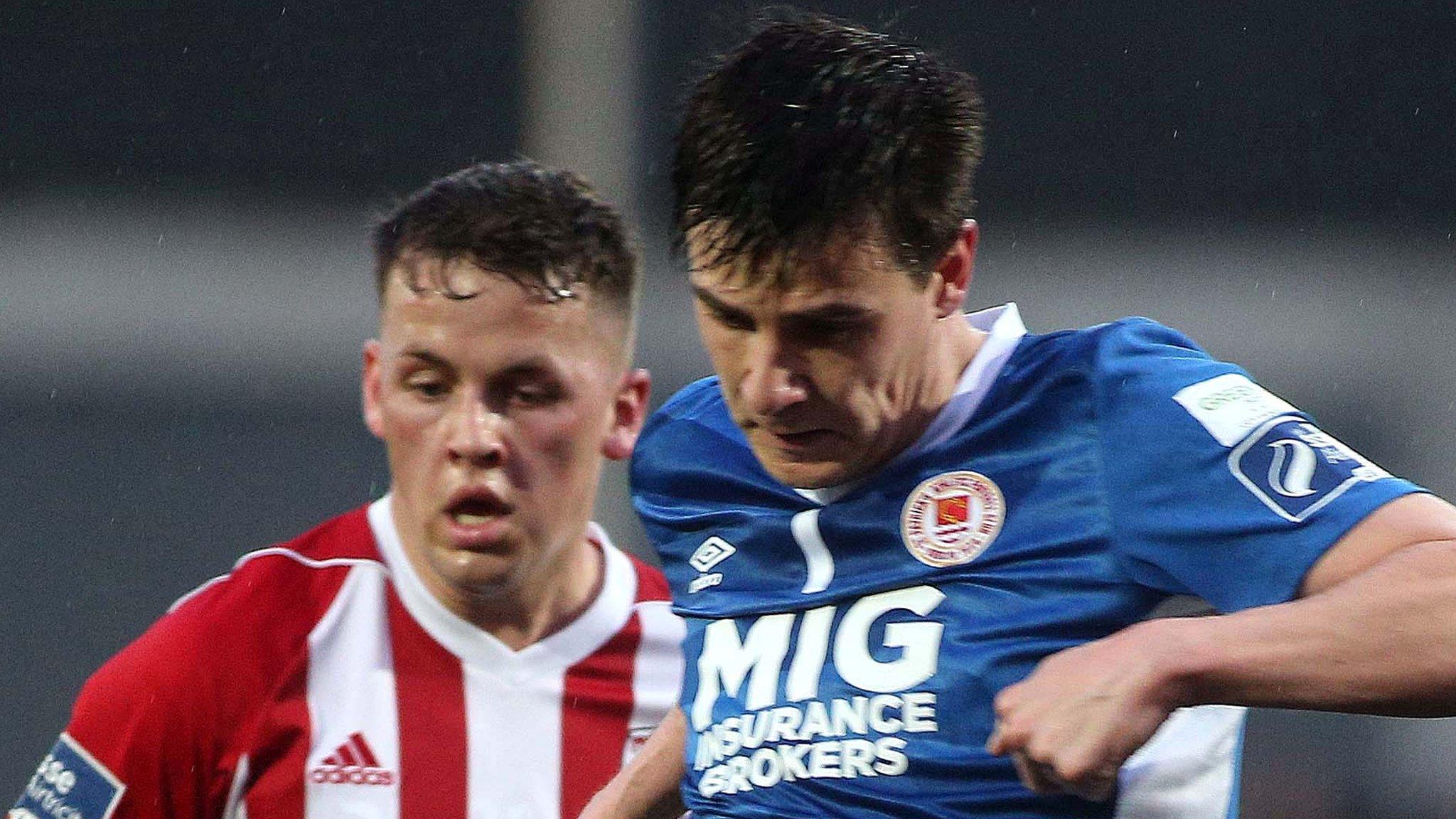 St. Pat's Owen Garvan and Derry's Rory Hale