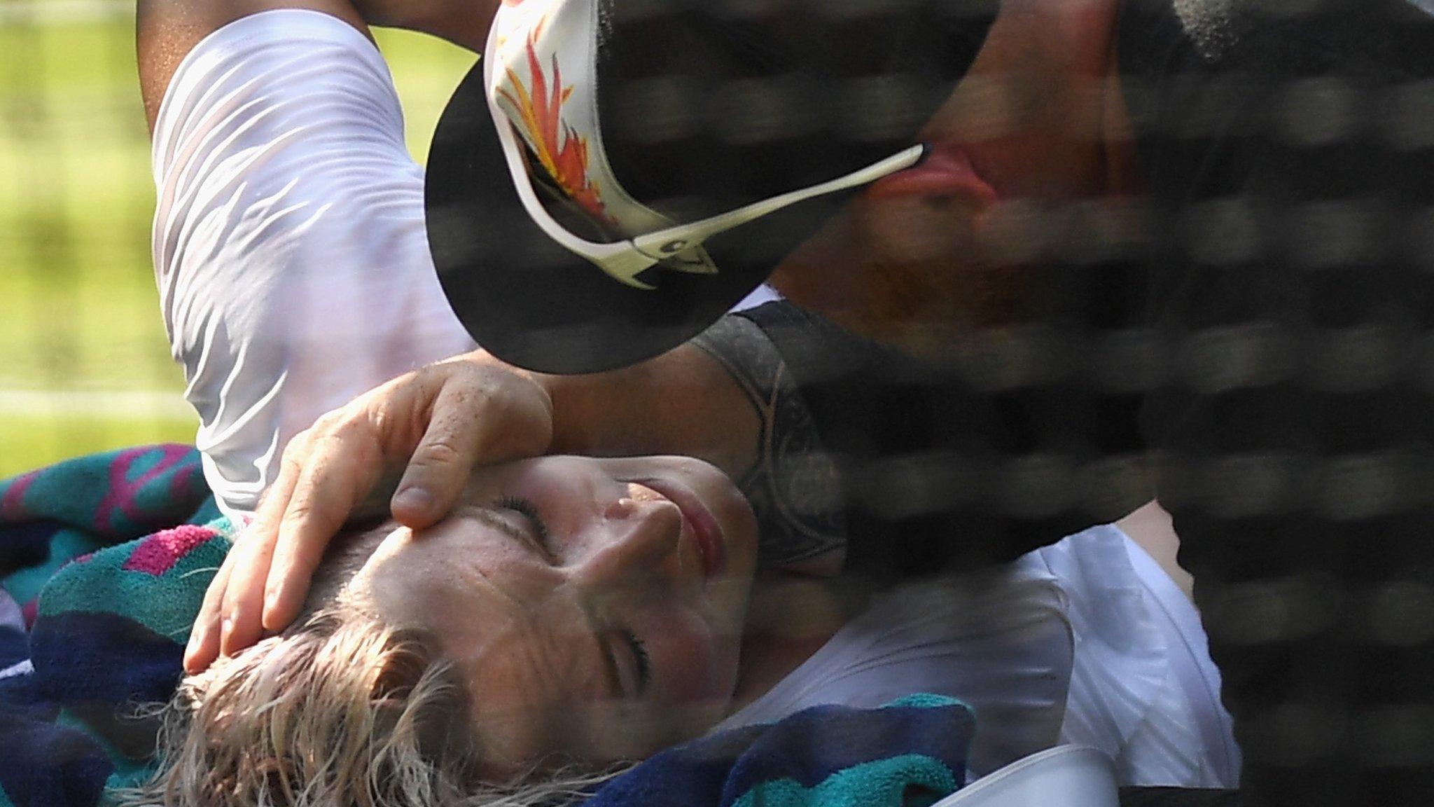 Mattek-Sands receives treatment