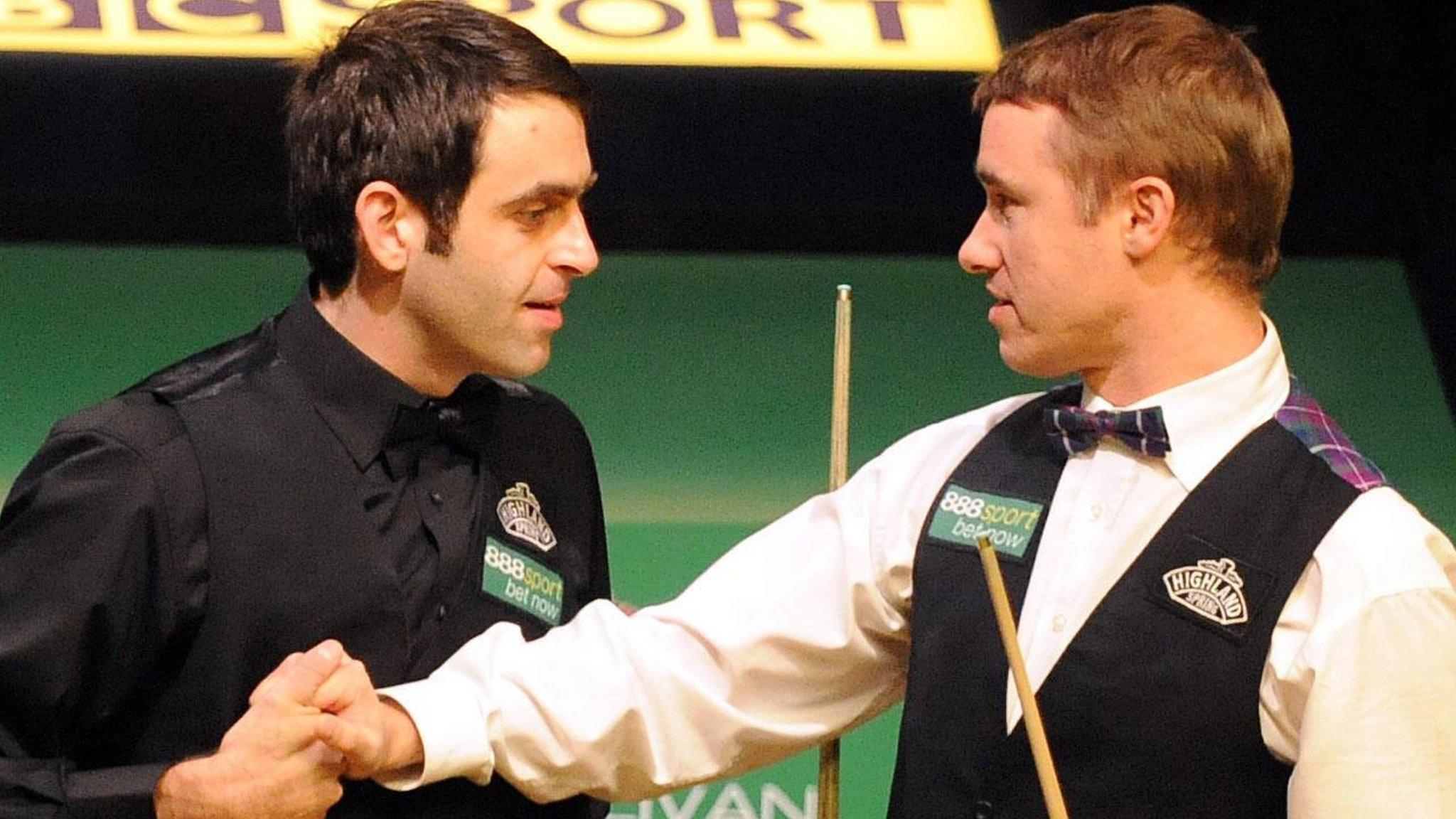 Ronnie O'Sullivan and Stephen Hendry