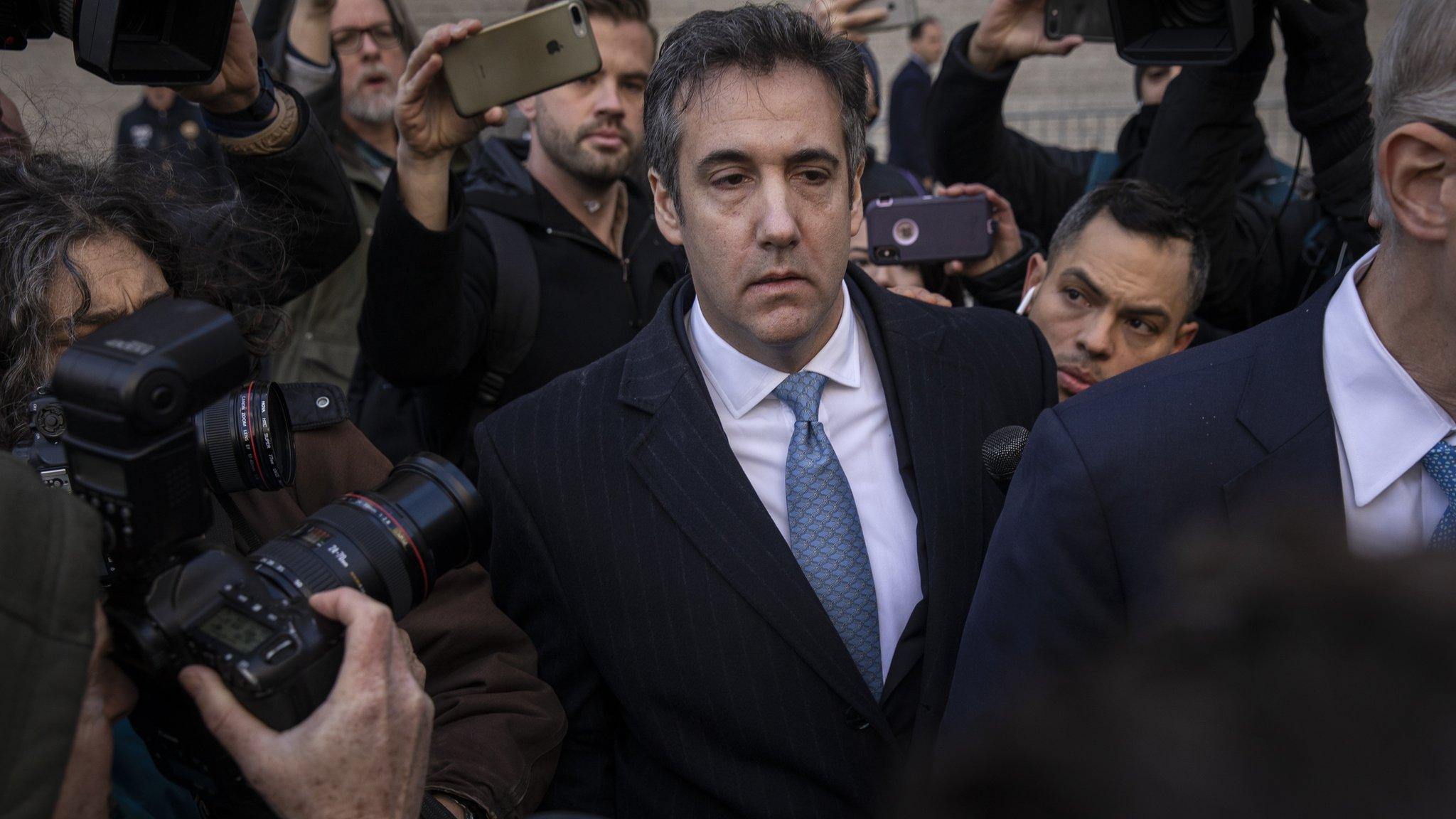 Michael Cohen leaves court