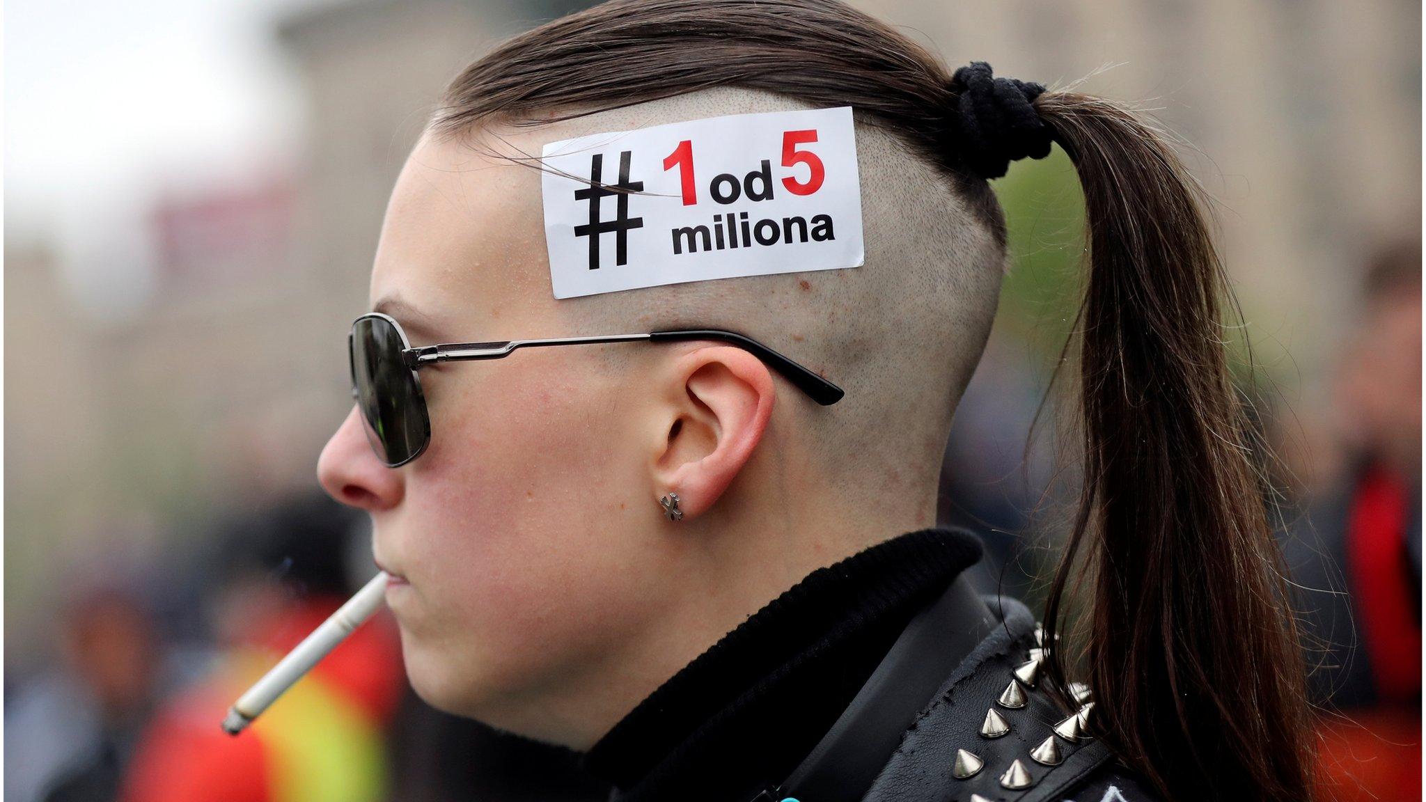 Demonstrator in Belgrade