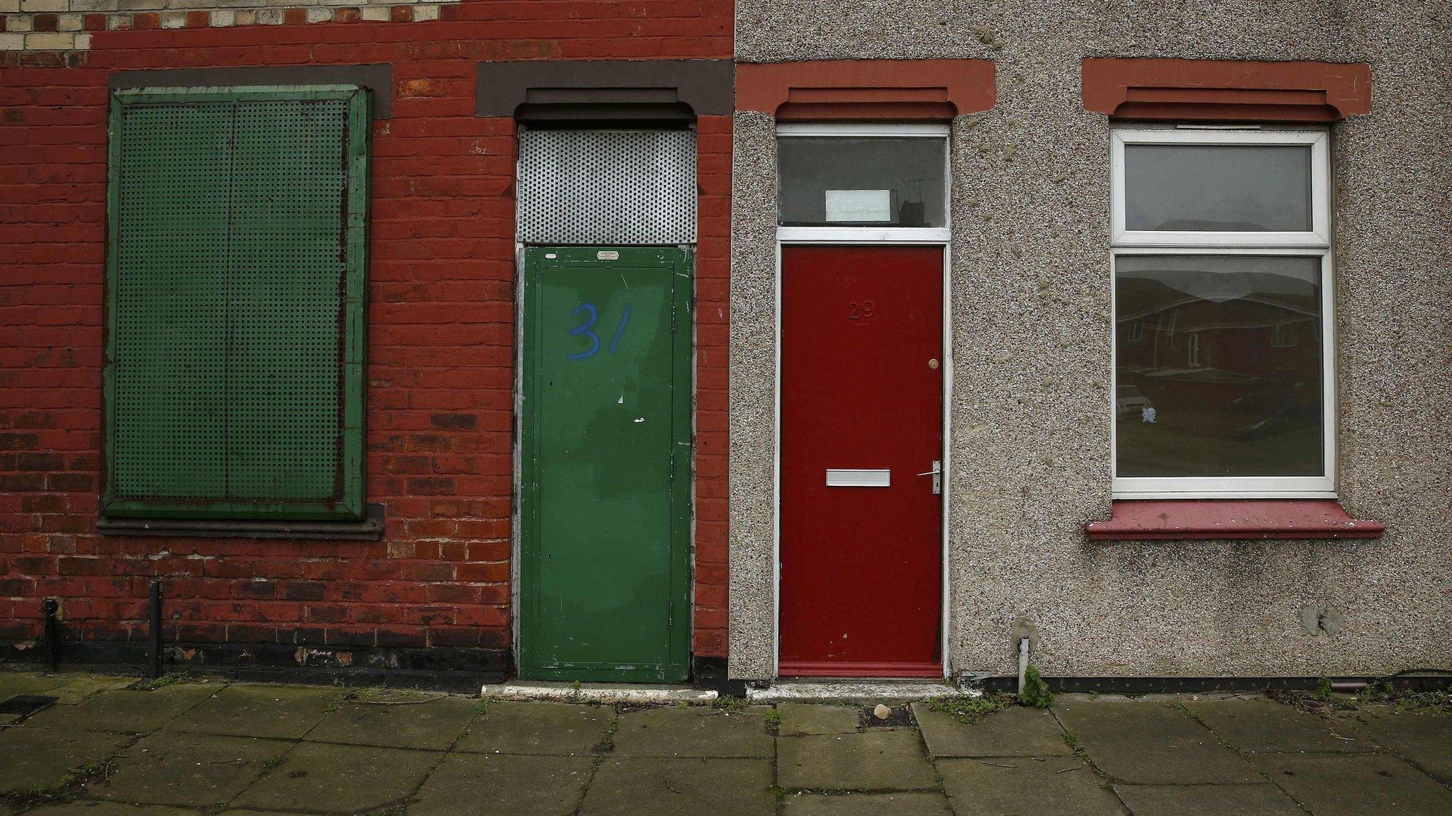 A house where asylum seekers live, in Middlesbrough