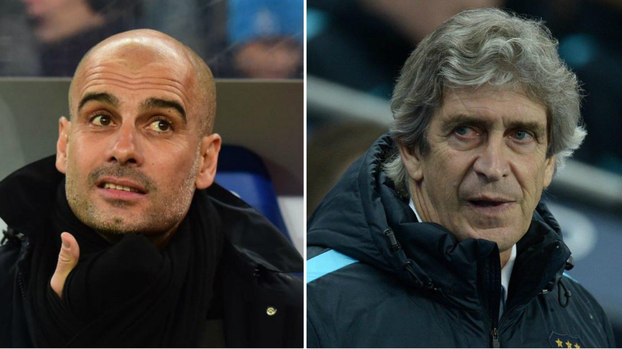 Pep Guardiola and Manuel Pellegrini