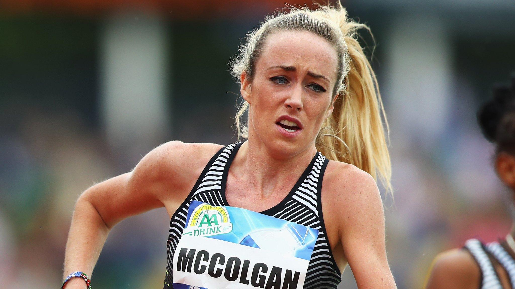 Eilish McColgan (right) competes in the 5000m in FBK Games in Hengelo, Netherlands on 22 May