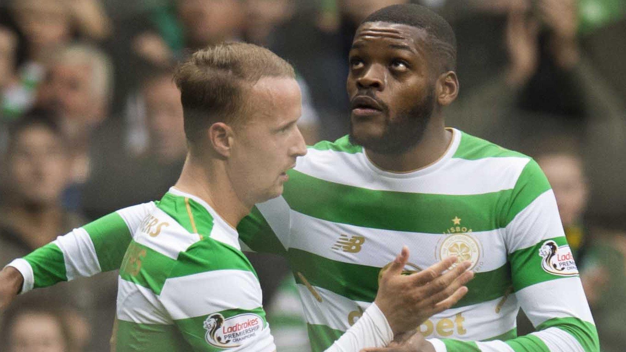 Celtic's Leigh Griffiths and Olivier Ntcham