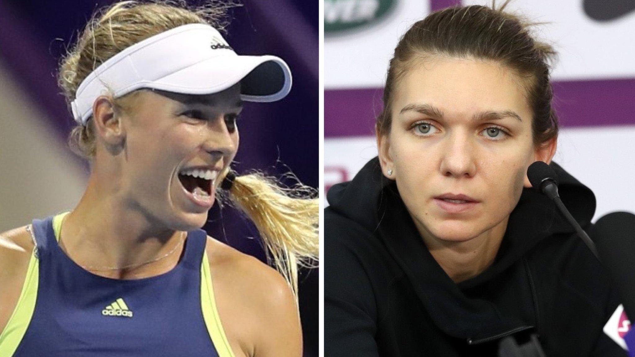 Caroline Wozniacki and Simona Halep