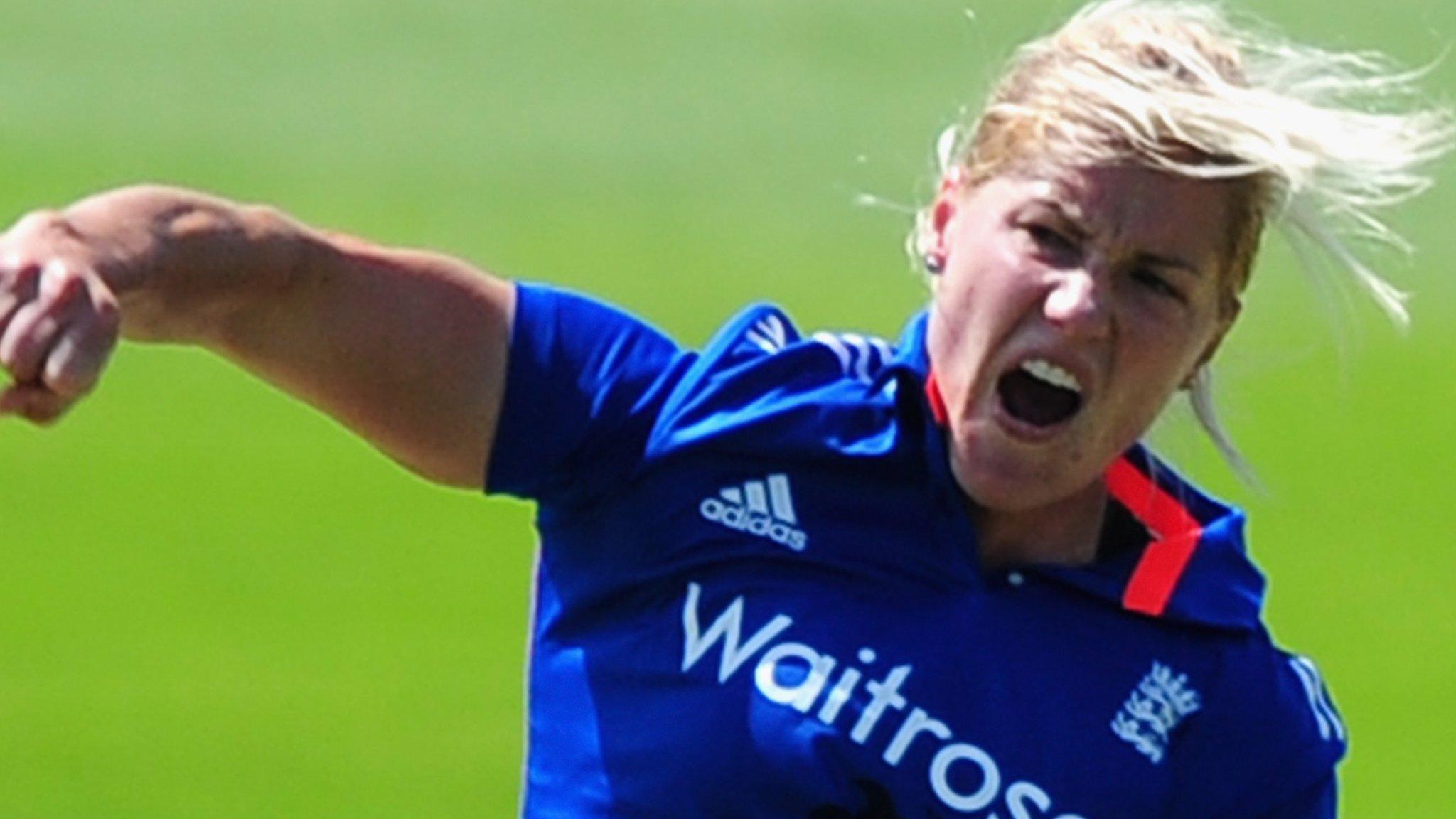 Katherine Brunt celebrates