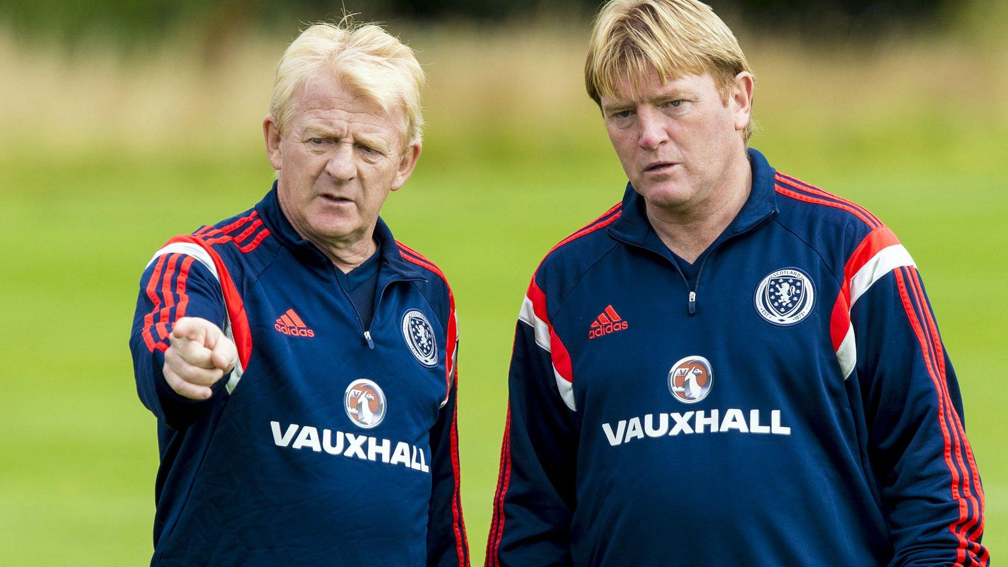 Scotland boss Gordon Strachan and assistant coach Stuart McCall