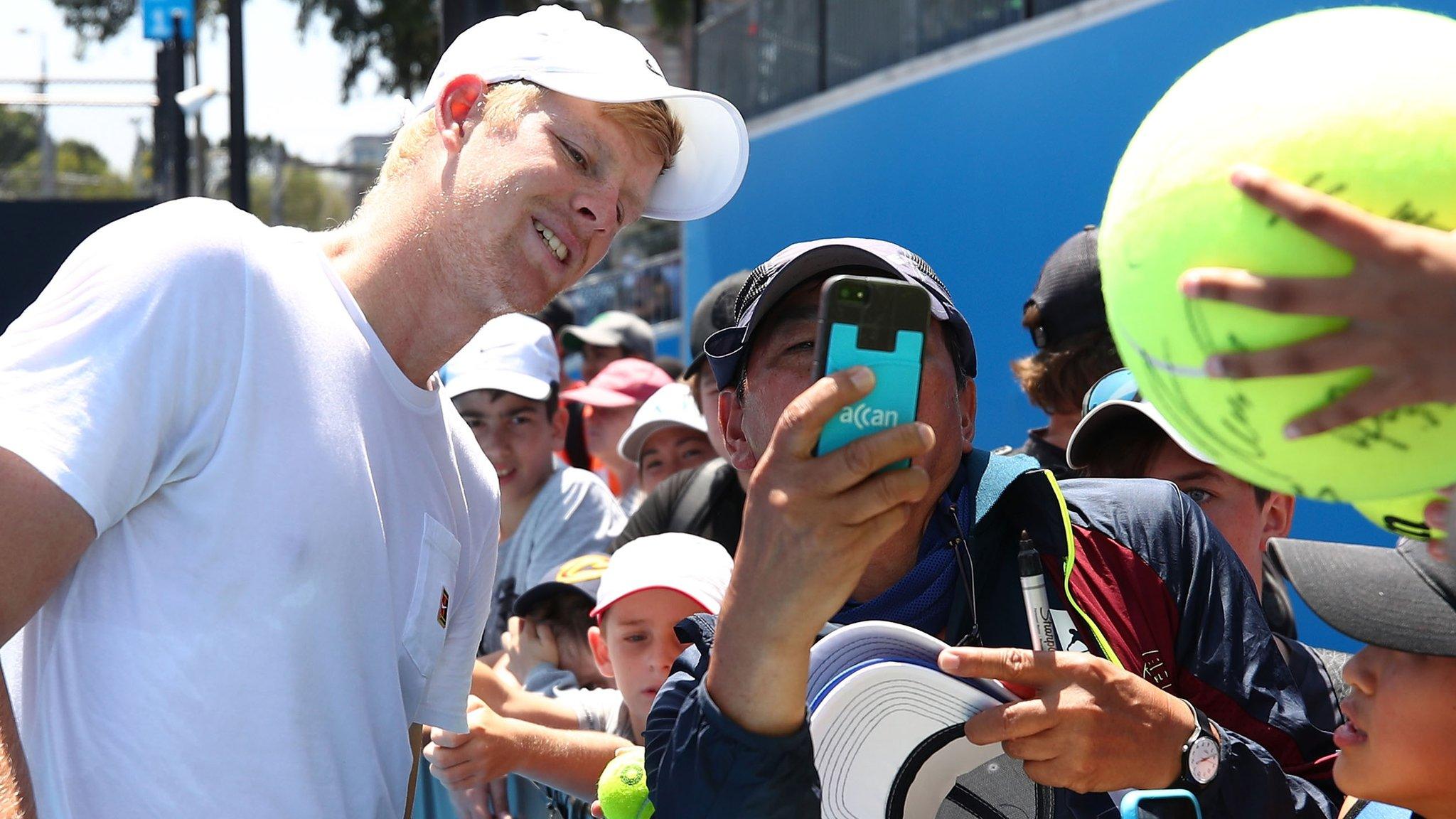 Kyle Edmund poses for photographs