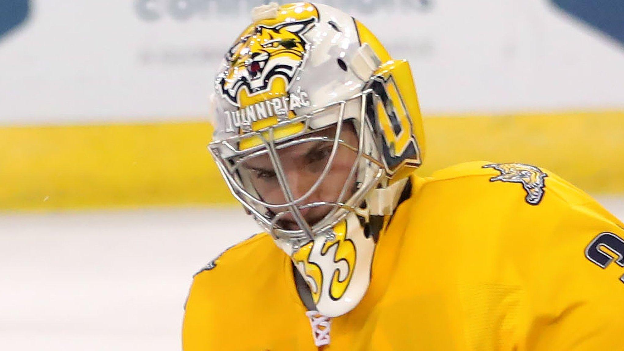 Chris Truehl playing for the Quinnipiac Bobcats