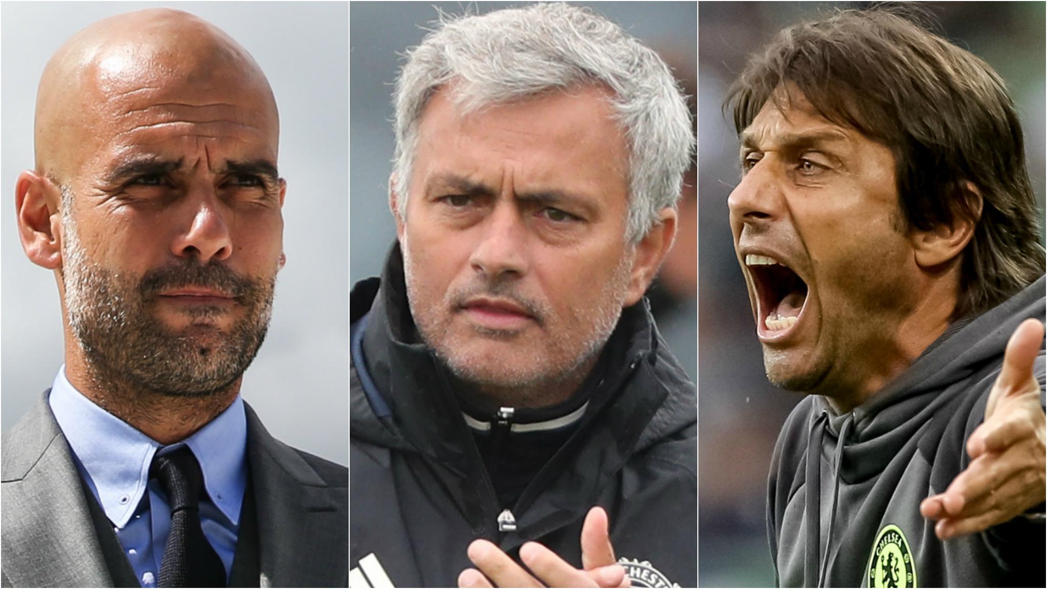 Pep Guardiola, Jose Mourinho and Antonio Conte